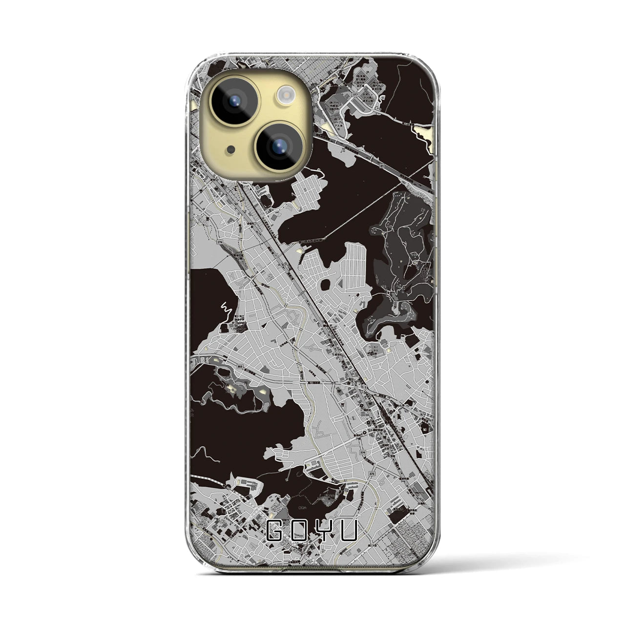 【御油(愛知県)】地図柄iPhoneケース(クリアタイプ)