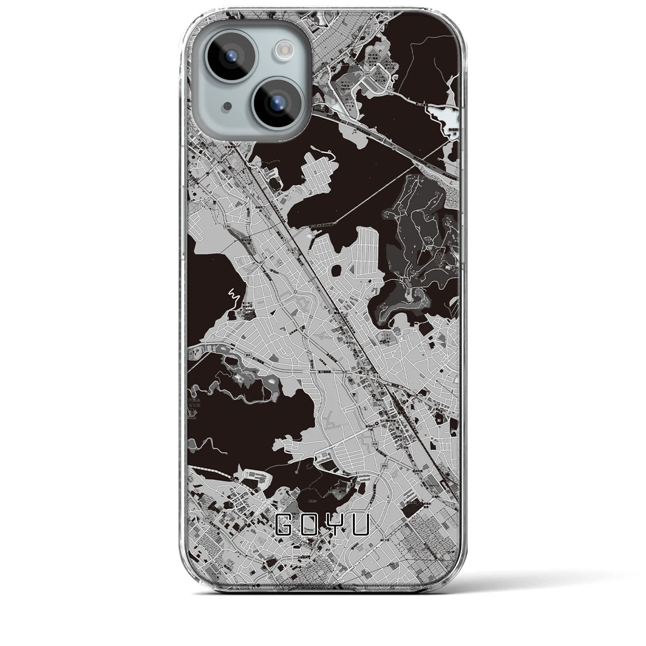 【御油(愛知県)】地図柄iPhoneケース(クリアタイプ)