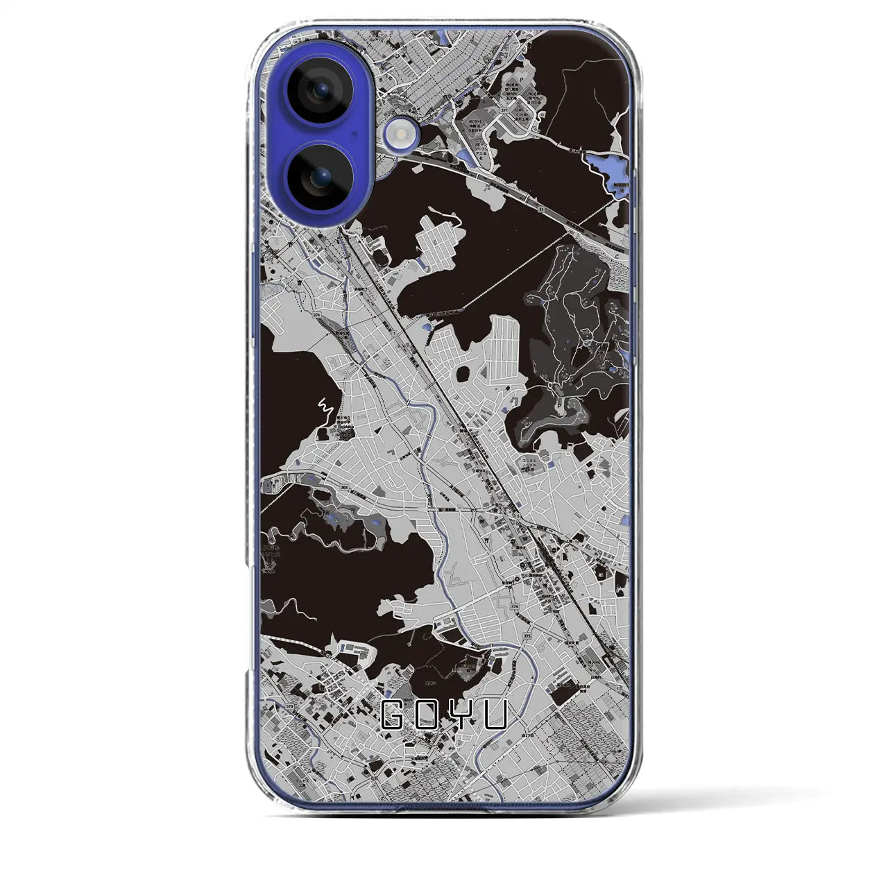 【御油(愛知県)】地図柄iPhoneケース(クリアタイプ)