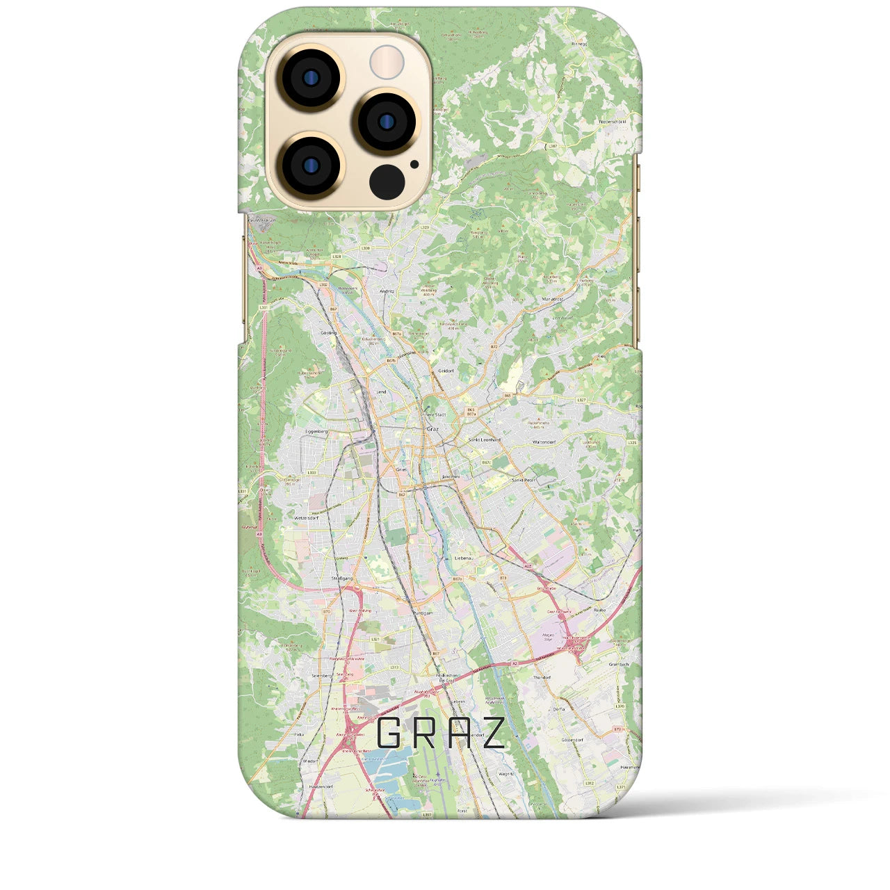 【グラーツ(オーストリア)】地図柄iPhoneケース(バックカバータイプ)