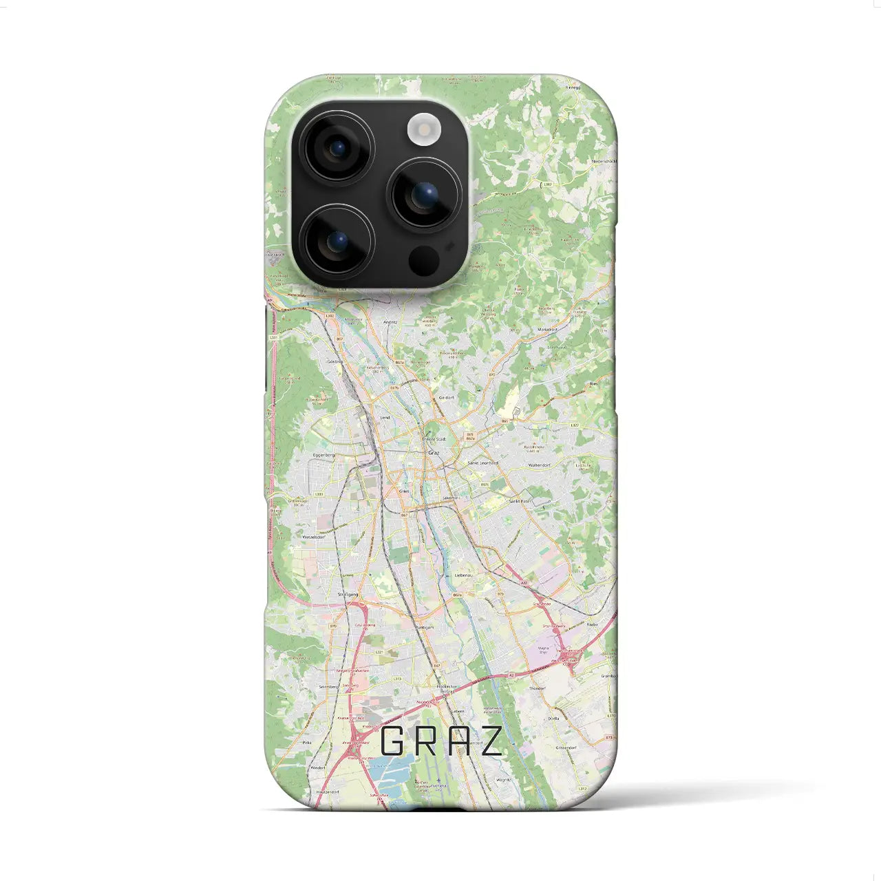 【グラーツ(オーストリア)】地図柄iPhoneケース(バックカバータイプ)