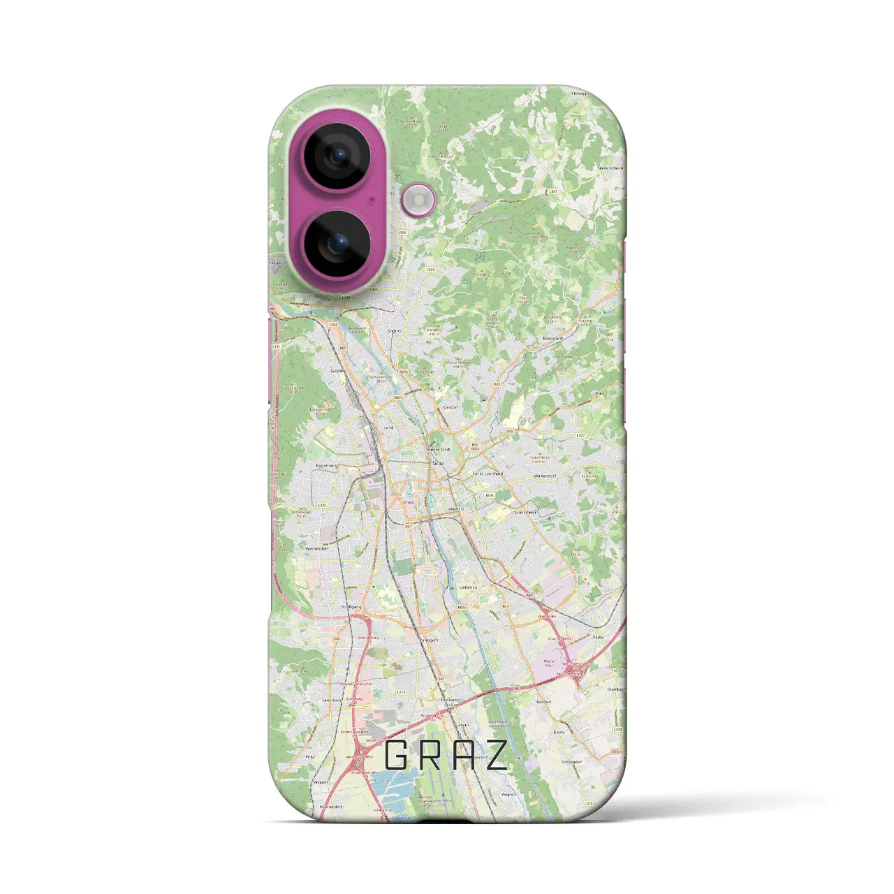 【グラーツ(オーストリア)】地図柄iPhoneケース(バックカバータイプ)
