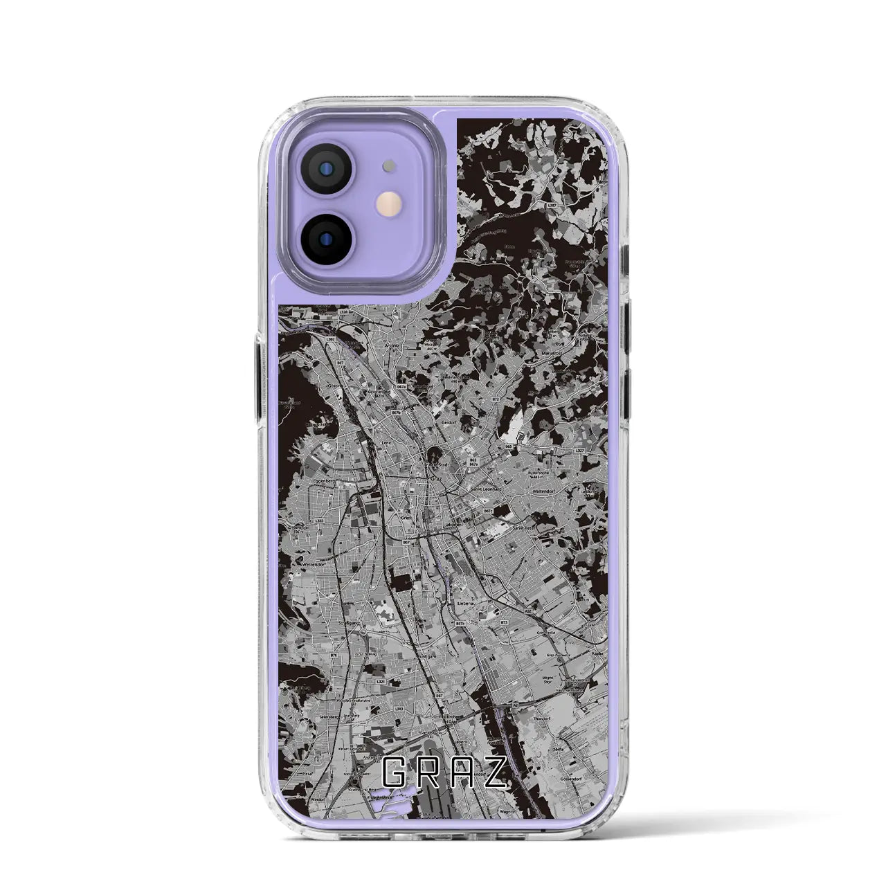 【グラーツ(オーストリア)】地図柄iPhoneケース(MagSafeタイプ)