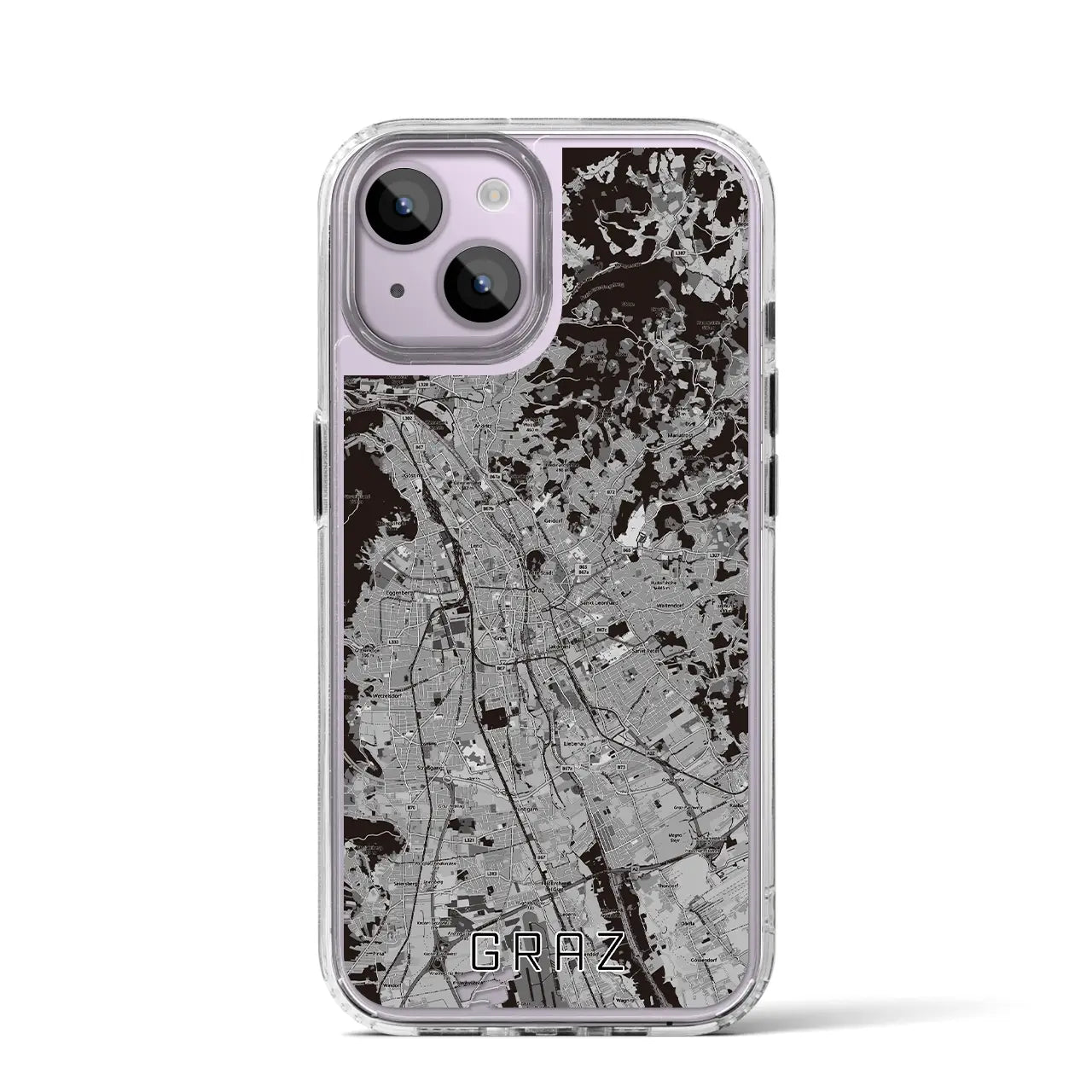 【グラーツ(オーストリア)】地図柄iPhoneケース(MagSafeタイプ)