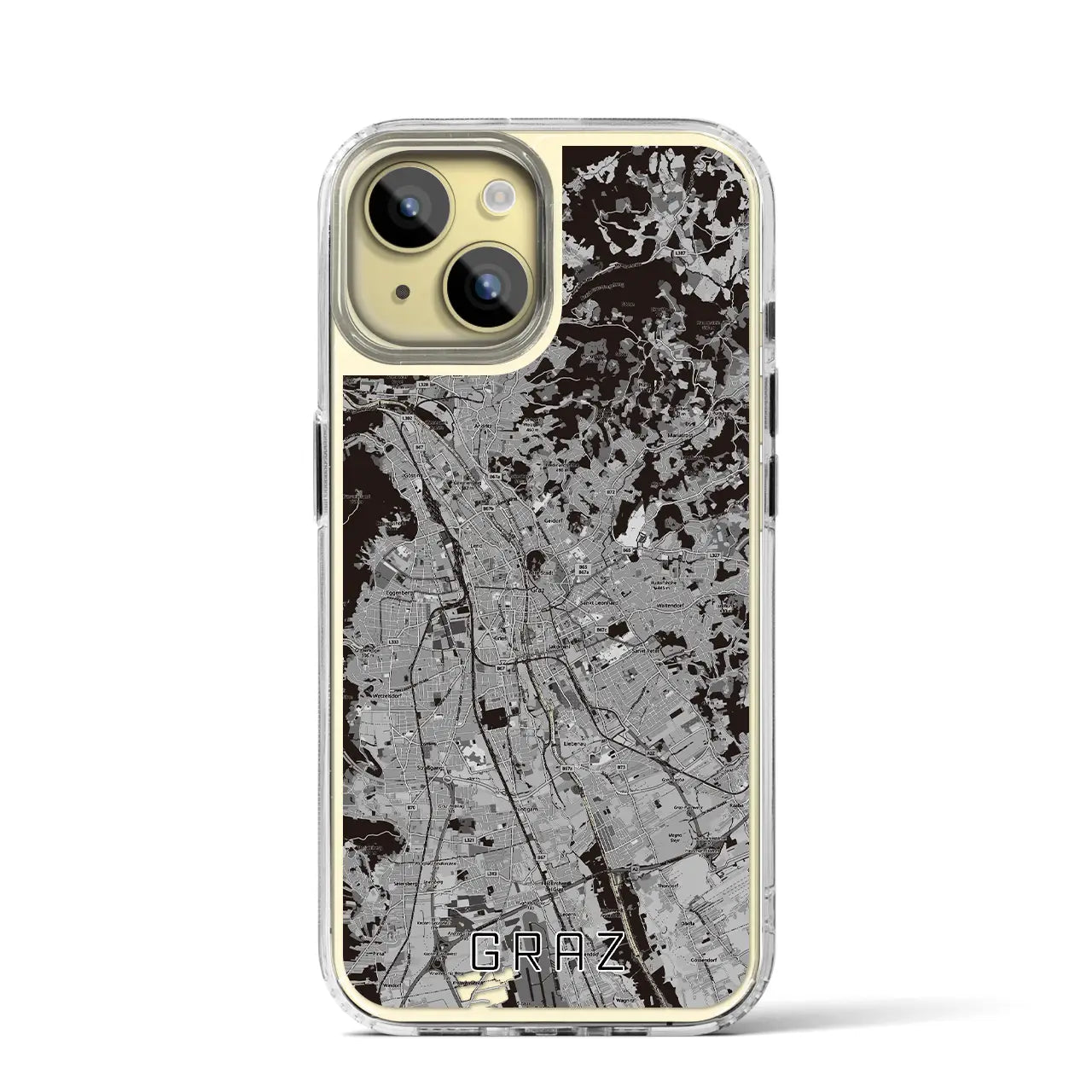 【グラーツ(オーストリア)】地図柄iPhoneケース(MagSafeタイプ)