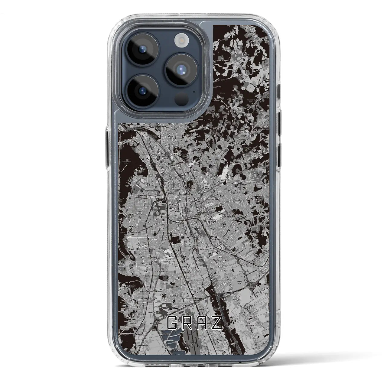 【グラーツ(オーストリア)】地図柄iPhoneケース(MagSafeタイプ)
