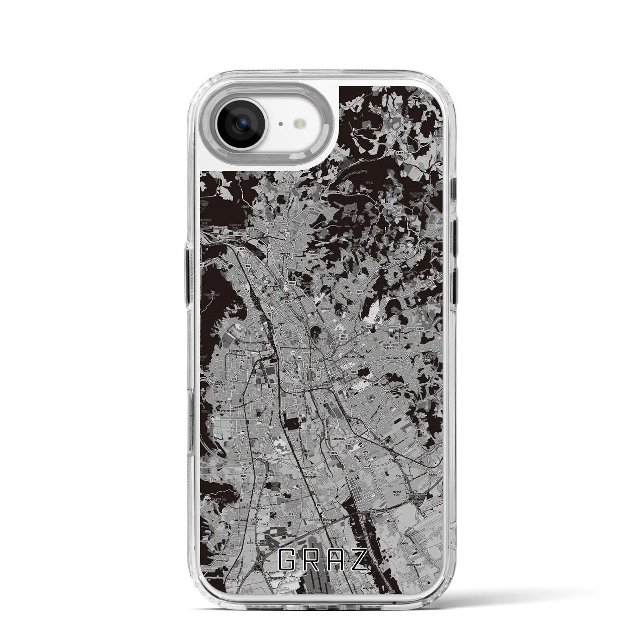【グラーツ(オーストリア)】地図柄iPhoneケース(MagSafeタイプ)