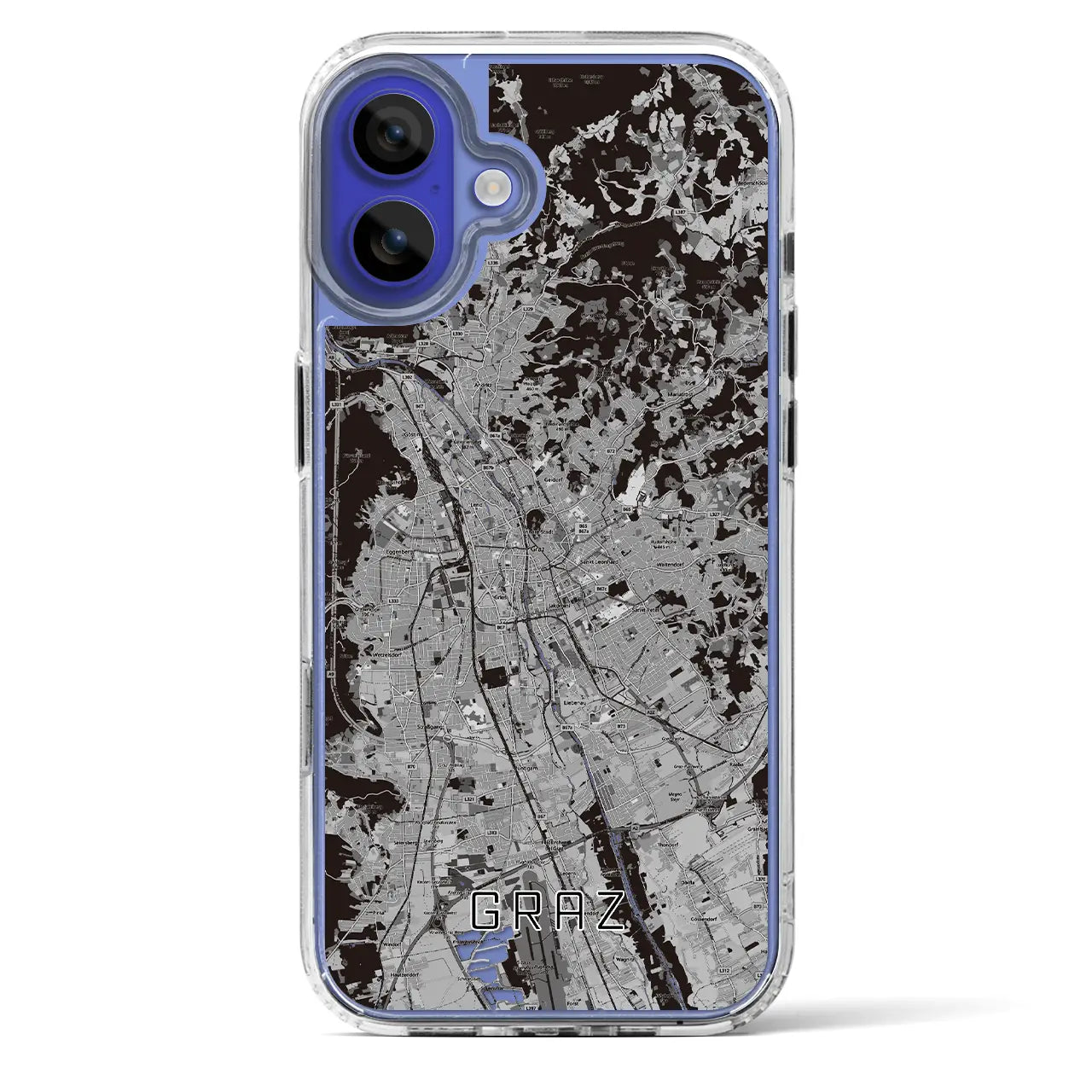【グラーツ(オーストリア)】地図柄iPhoneケース(MagSafeタイプ)