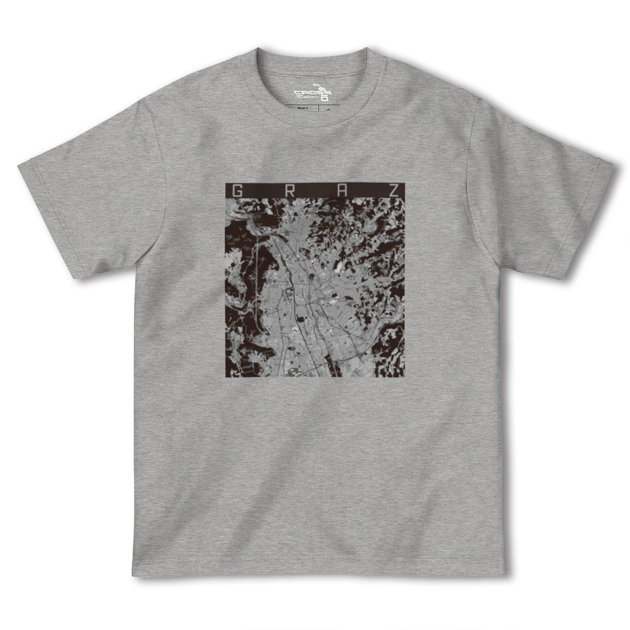 【グラーツ(オーストリア)】地図柄ヘビーウェイトTシャツ