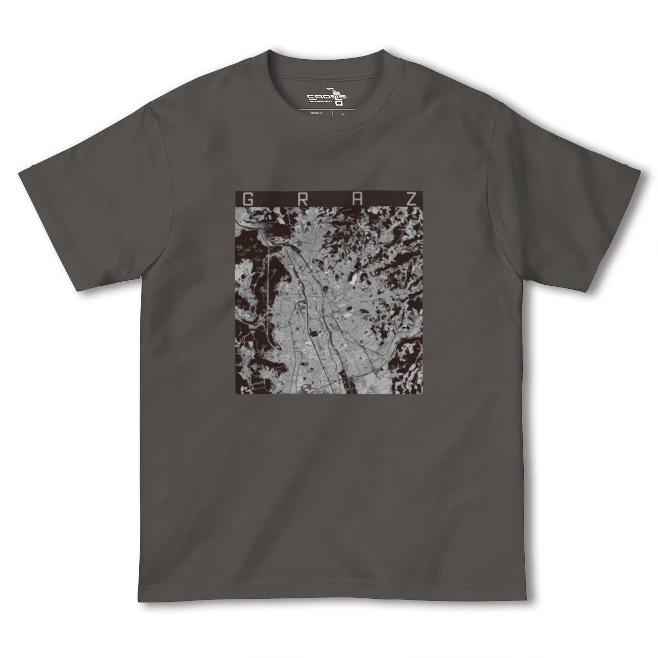 【グラーツ(オーストリア)】地図柄ヘビーウェイトTシャツ