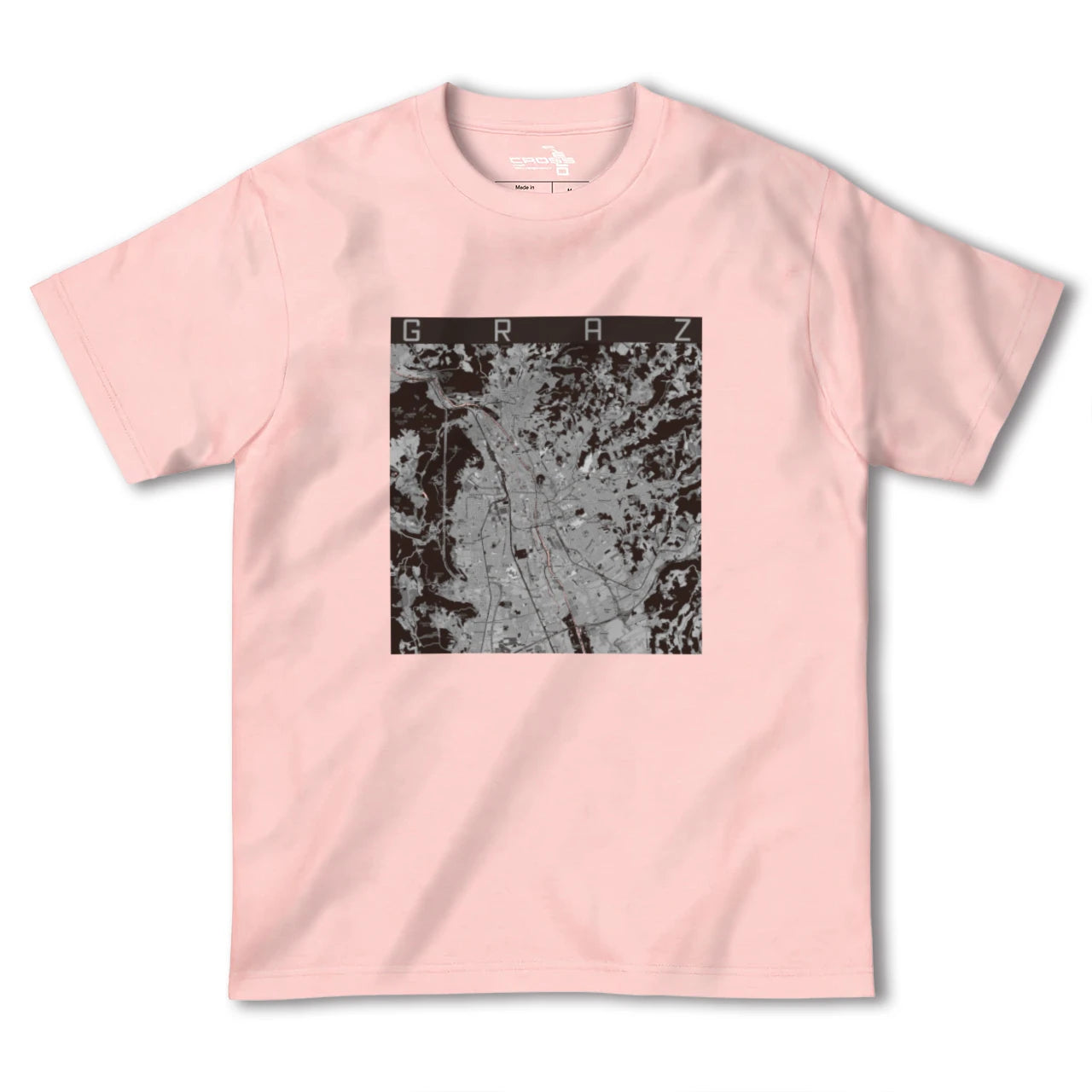 【グラーツ(オーストリア)】地図柄ヘビーウェイトTシャツ