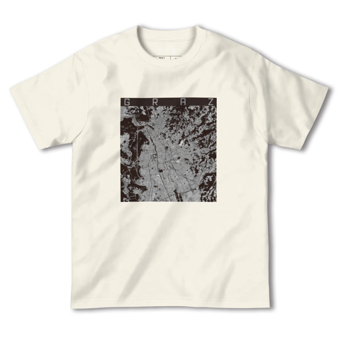 【グラーツ(オーストリア)】地図柄ヘビーウェイトTシャツ