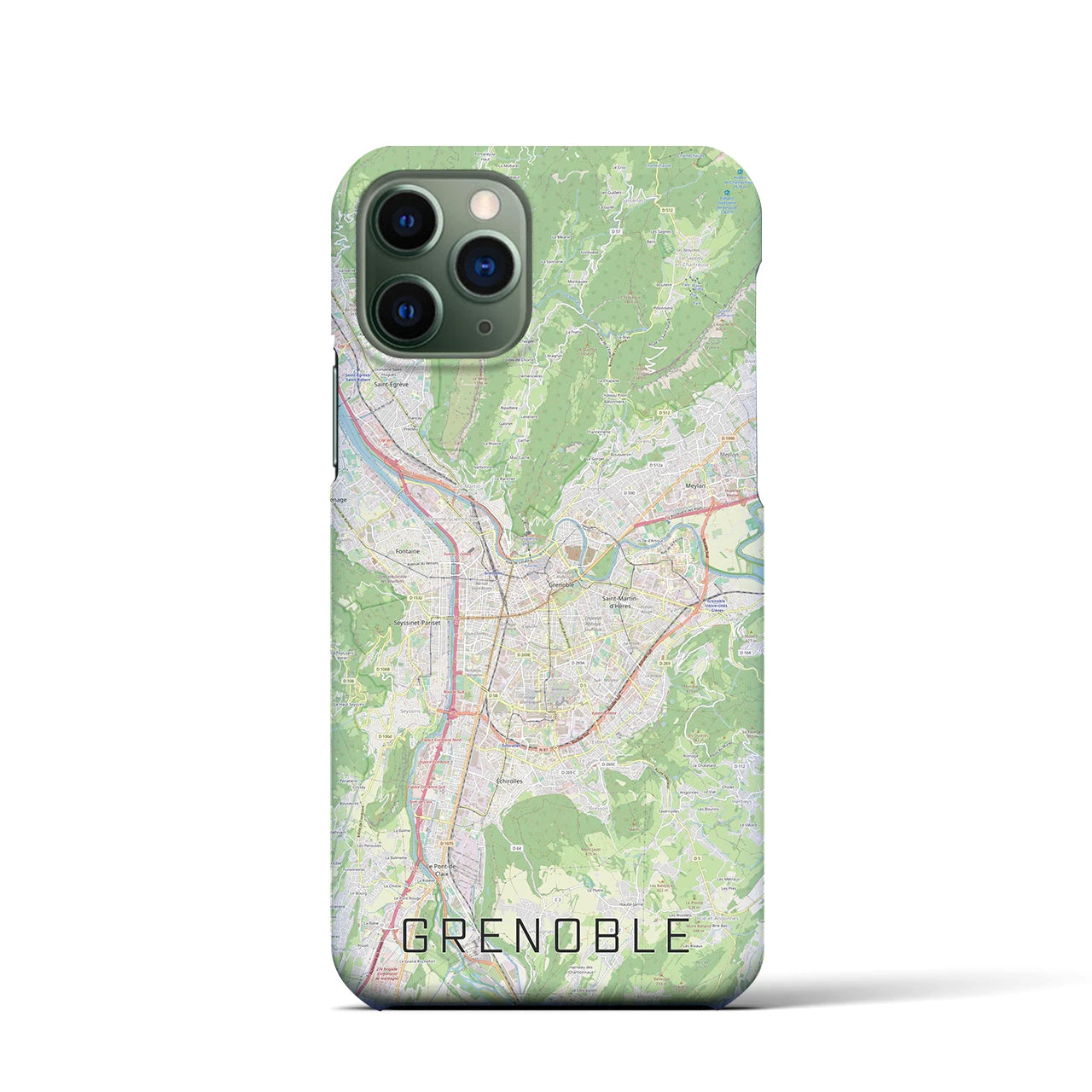 【グルノーブル(フランス)】地図柄iPhoneケース(バックカバータイプ)