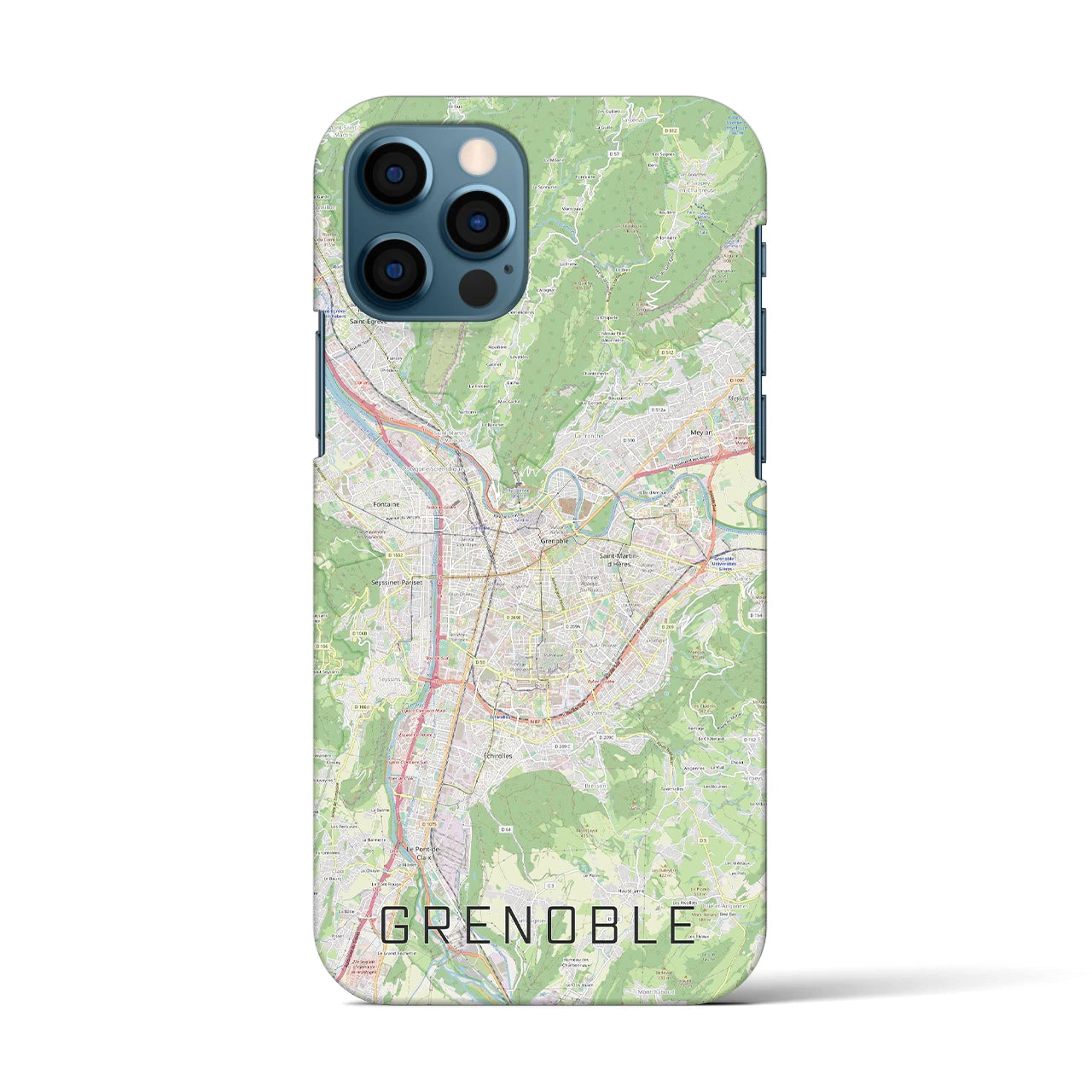 【グルノーブル(フランス)】地図柄iPhoneケース(バックカバータイプ)