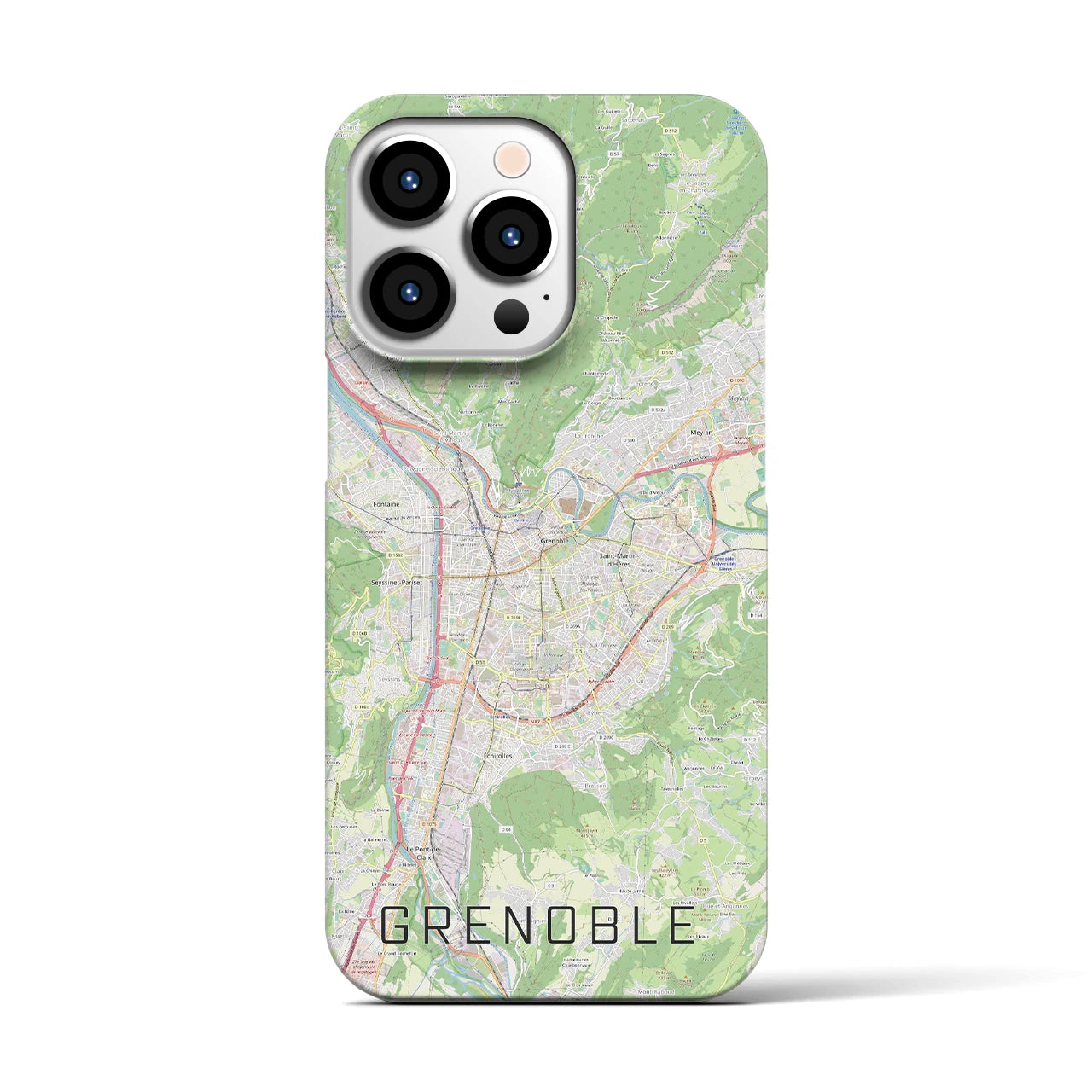 【グルノーブル(フランス)】地図柄iPhoneケース(バックカバータイプ)