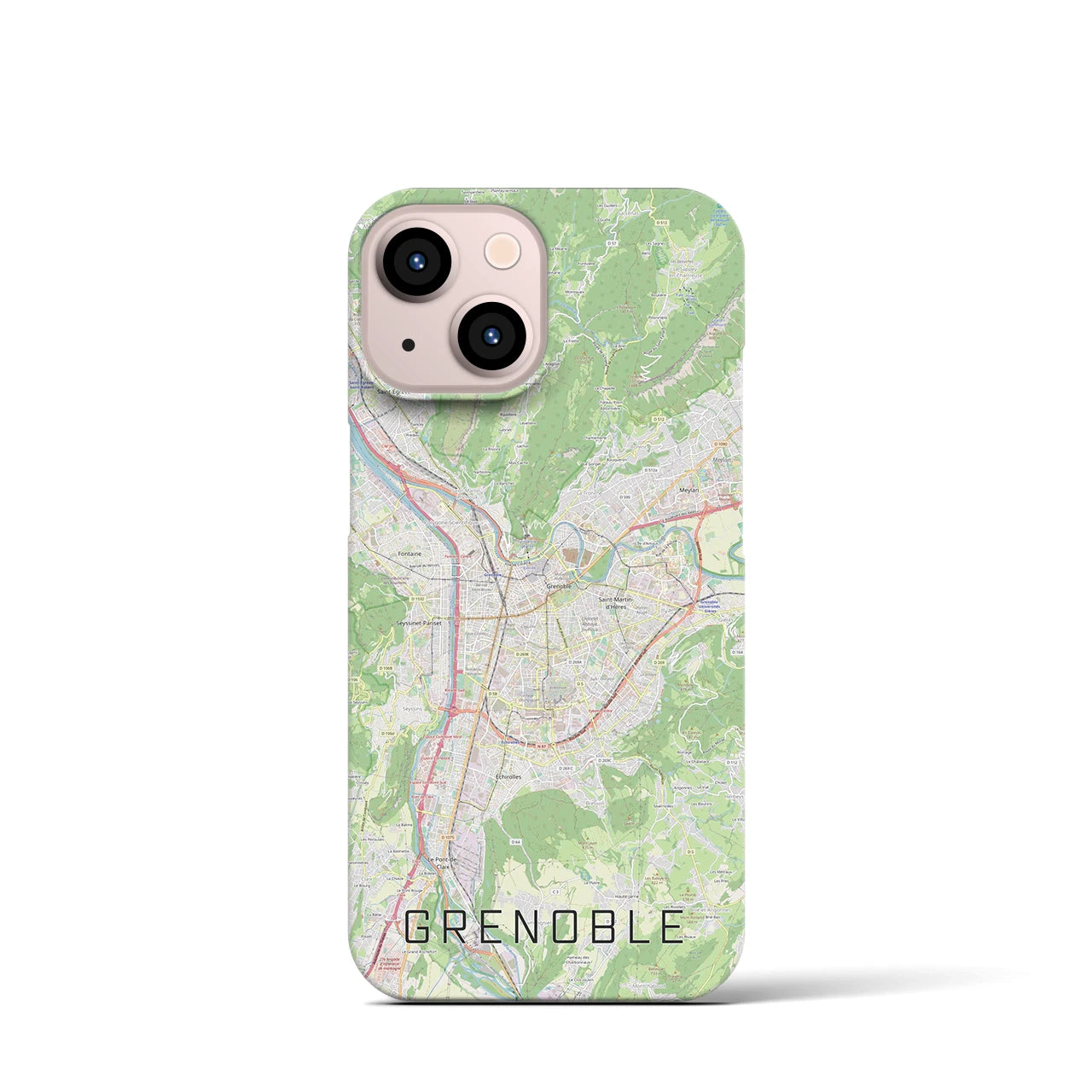 【グルノーブル(フランス)】地図柄iPhoneケース(バックカバータイプ)