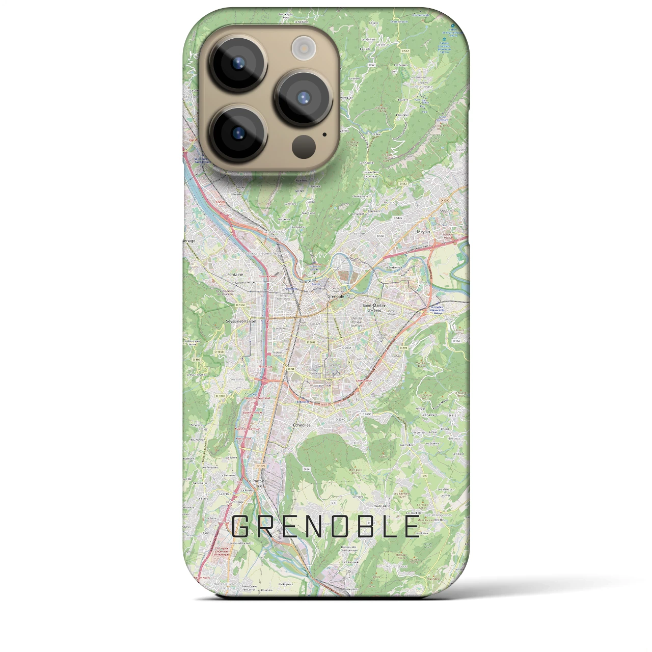 【グルノーブル(フランス)】地図柄iPhoneケース(バックカバータイプ)