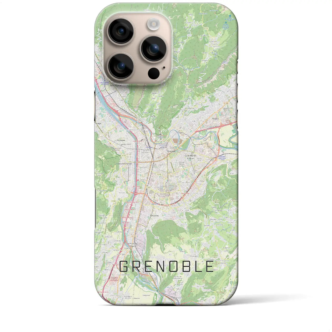 【グルノーブル(フランス)】地図柄iPhoneケース(バックカバータイプ)