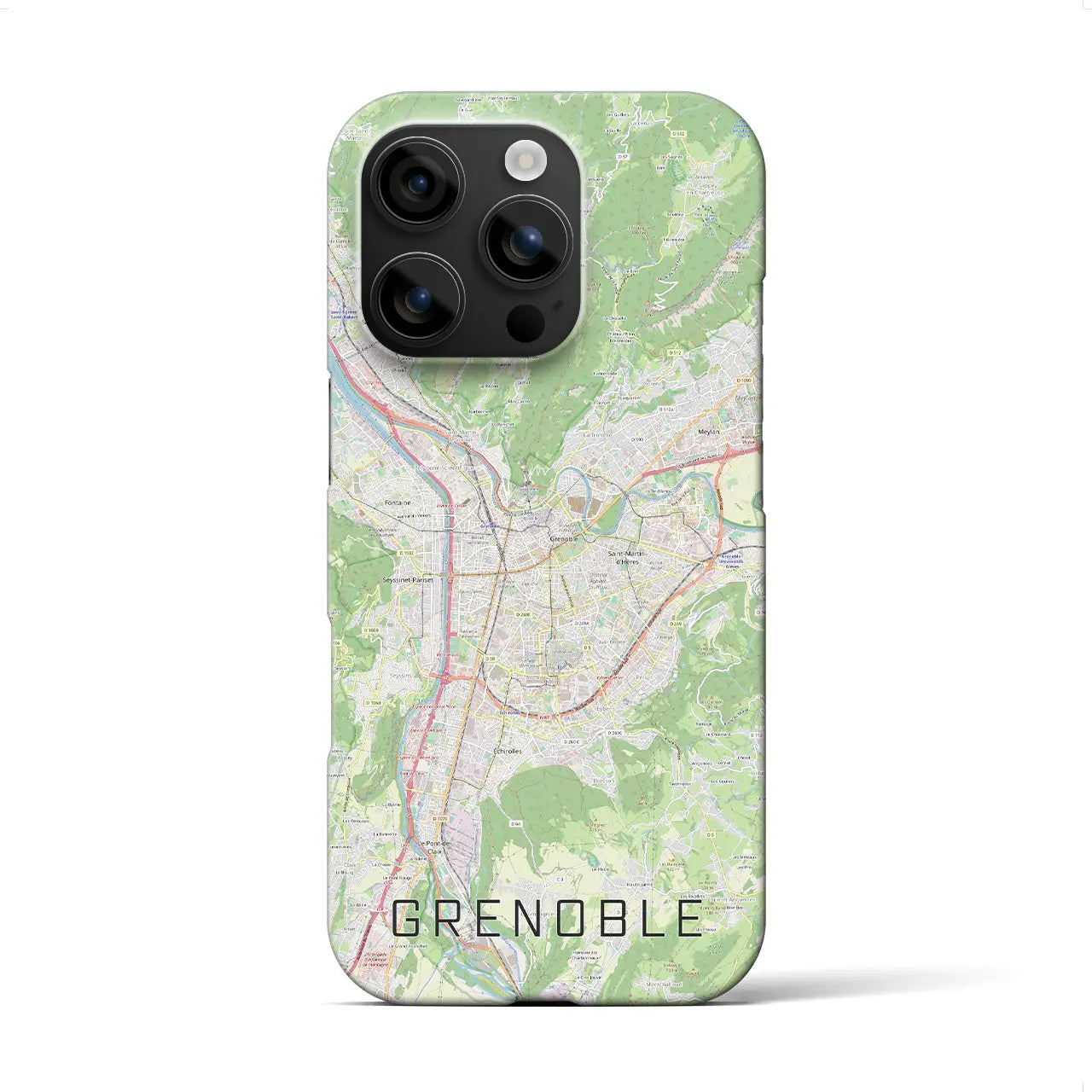 【グルノーブル(フランス)】地図柄iPhoneケース(バックカバータイプ)