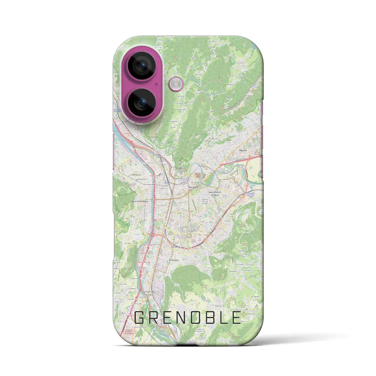 【グルノーブル(フランス)】地図柄iPhoneケース(バックカバータイプ)