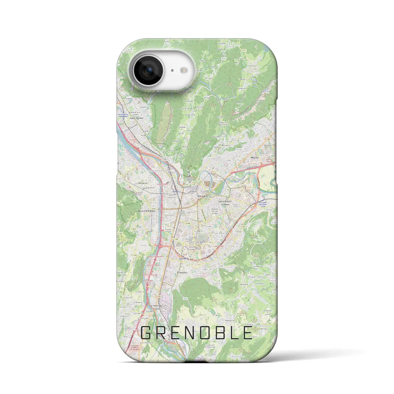 【グルノーブル(フランス)】地図柄iPhoneケース(バックカバータイプ)