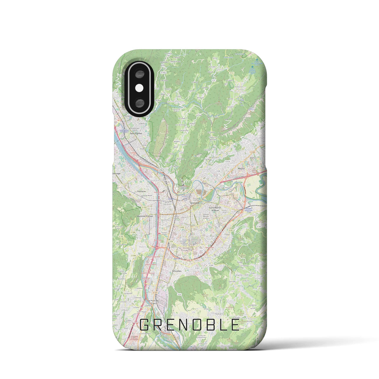 【グルノーブル(フランス)】地図柄iPhoneケース(バックカバータイプ)