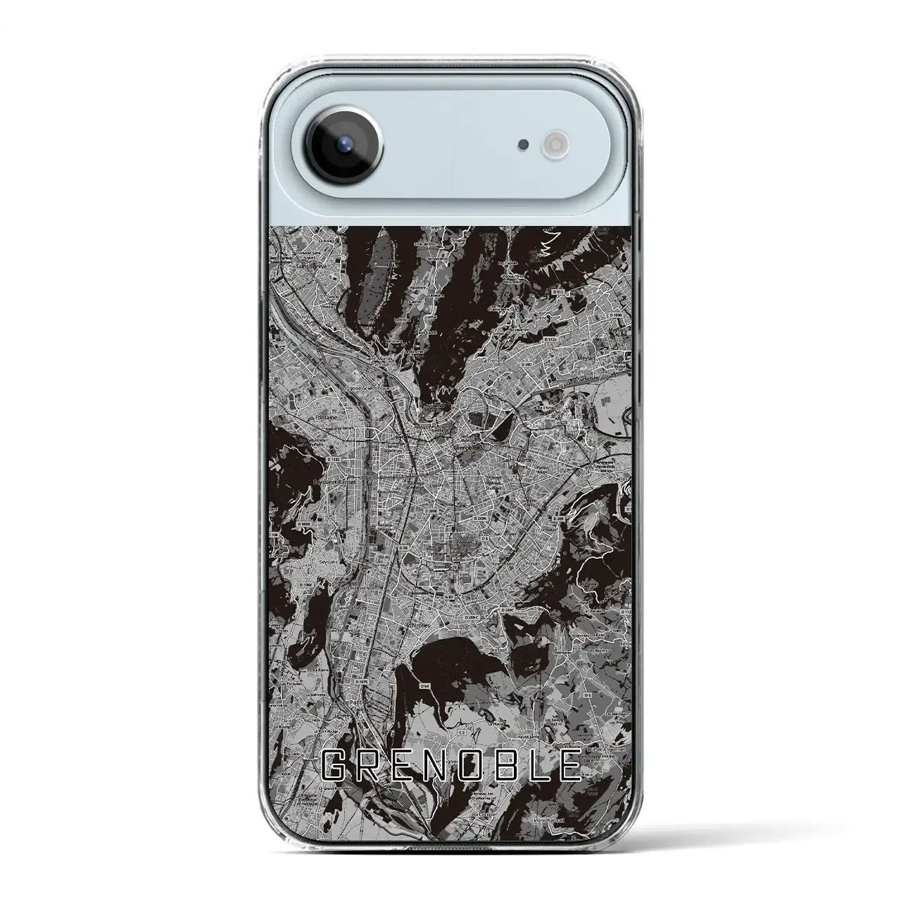 【グルノーブル(フランス)】地図柄iPhoneケース(クリアタイプ)
