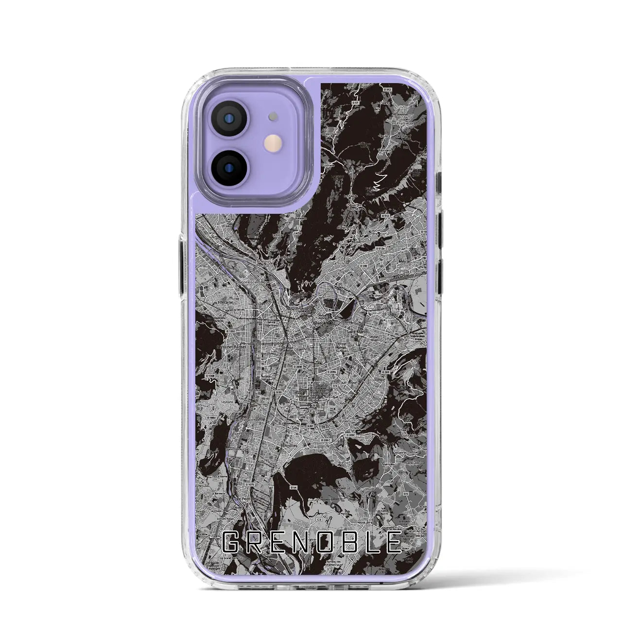 【グルノーブル(フランス)】地図柄iPhoneケース(MagSafeタイプ)
