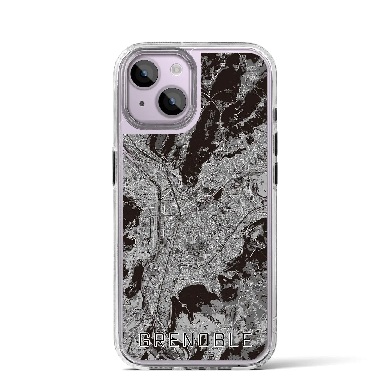 【グルノーブル(フランス)】地図柄iPhoneケース(MagSafeタイプ)