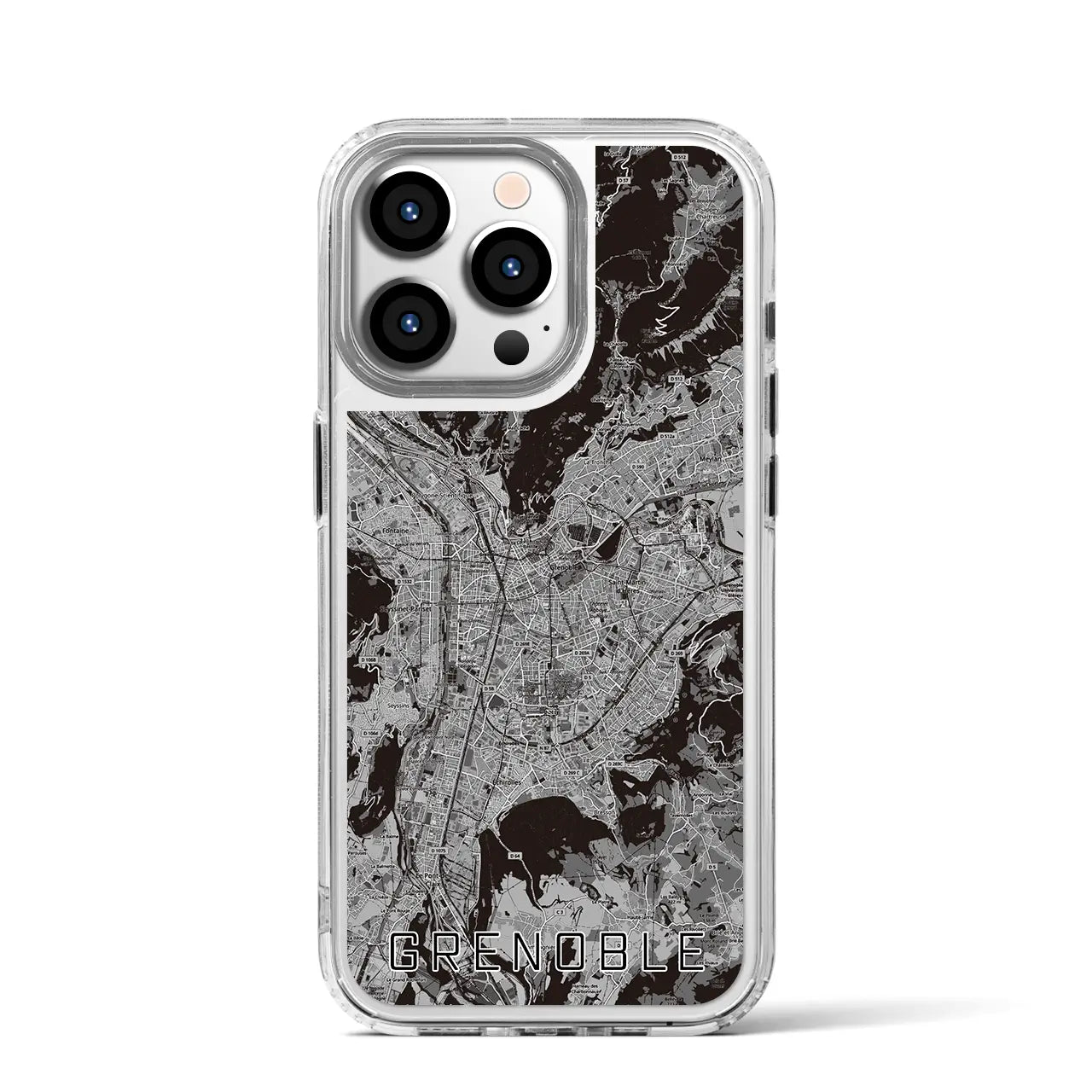 【グルノーブル(フランス)】地図柄iPhoneケース(MagSafeタイプ)