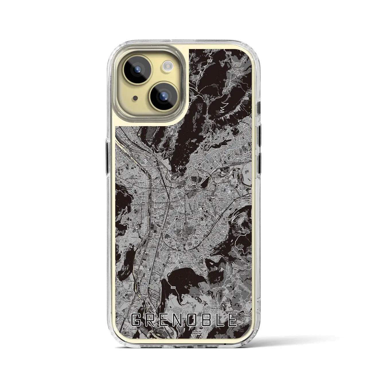 【グルノーブル(フランス)】地図柄iPhoneケース(MagSafeタイプ)