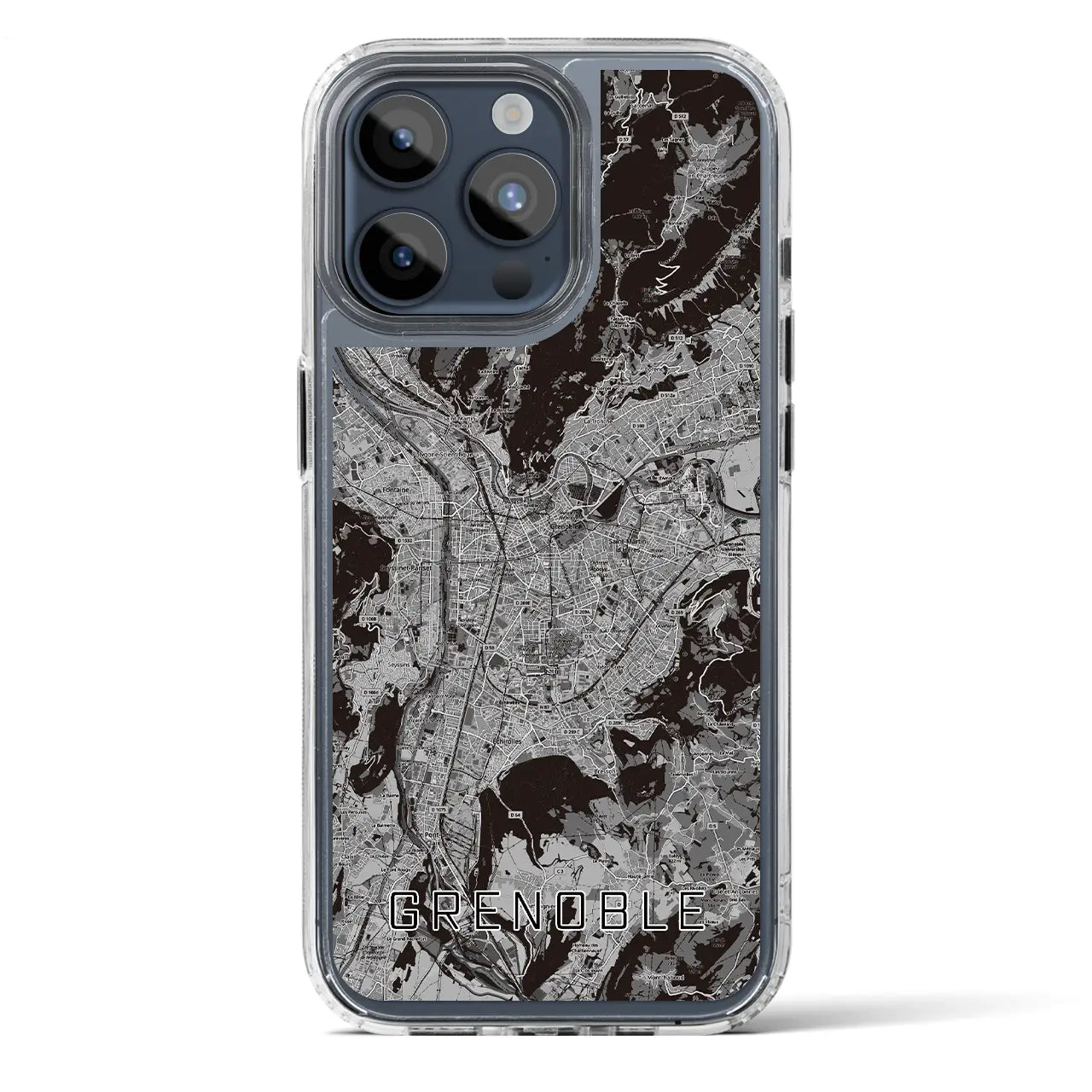 【グルノーブル(フランス)】地図柄iPhoneケース(MagSafeタイプ)