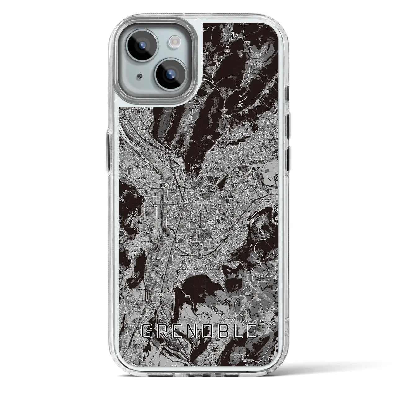 【グルノーブル(フランス)】地図柄iPhoneケース(MagSafeタイプ)