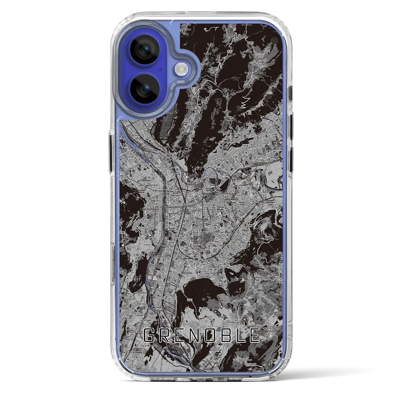 【グルノーブル(フランス)】地図柄iPhoneケース(MagSafeタイプ)
