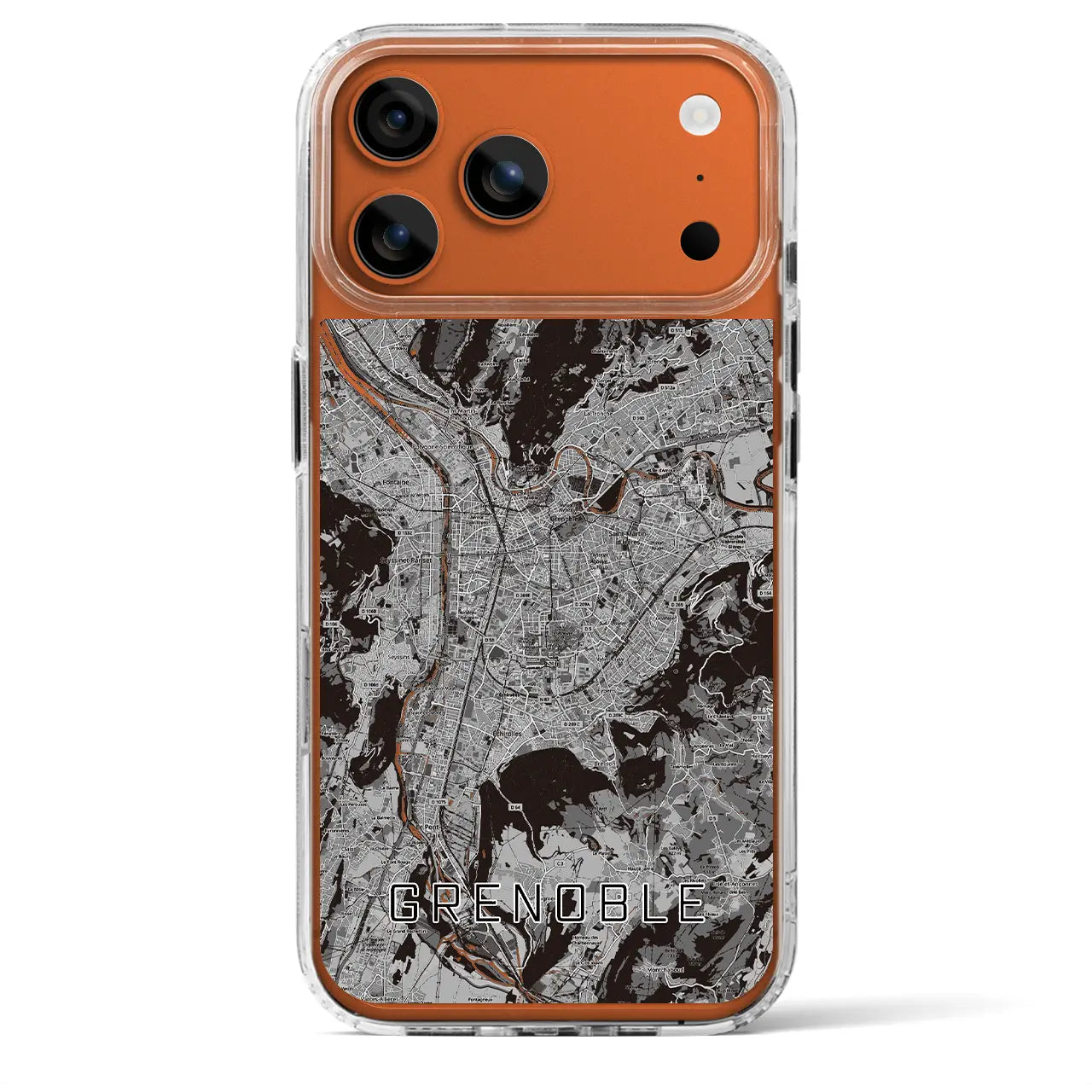 【グルノーブル(フランス)】地図柄iPhoneケース(MagSafeタイプ)