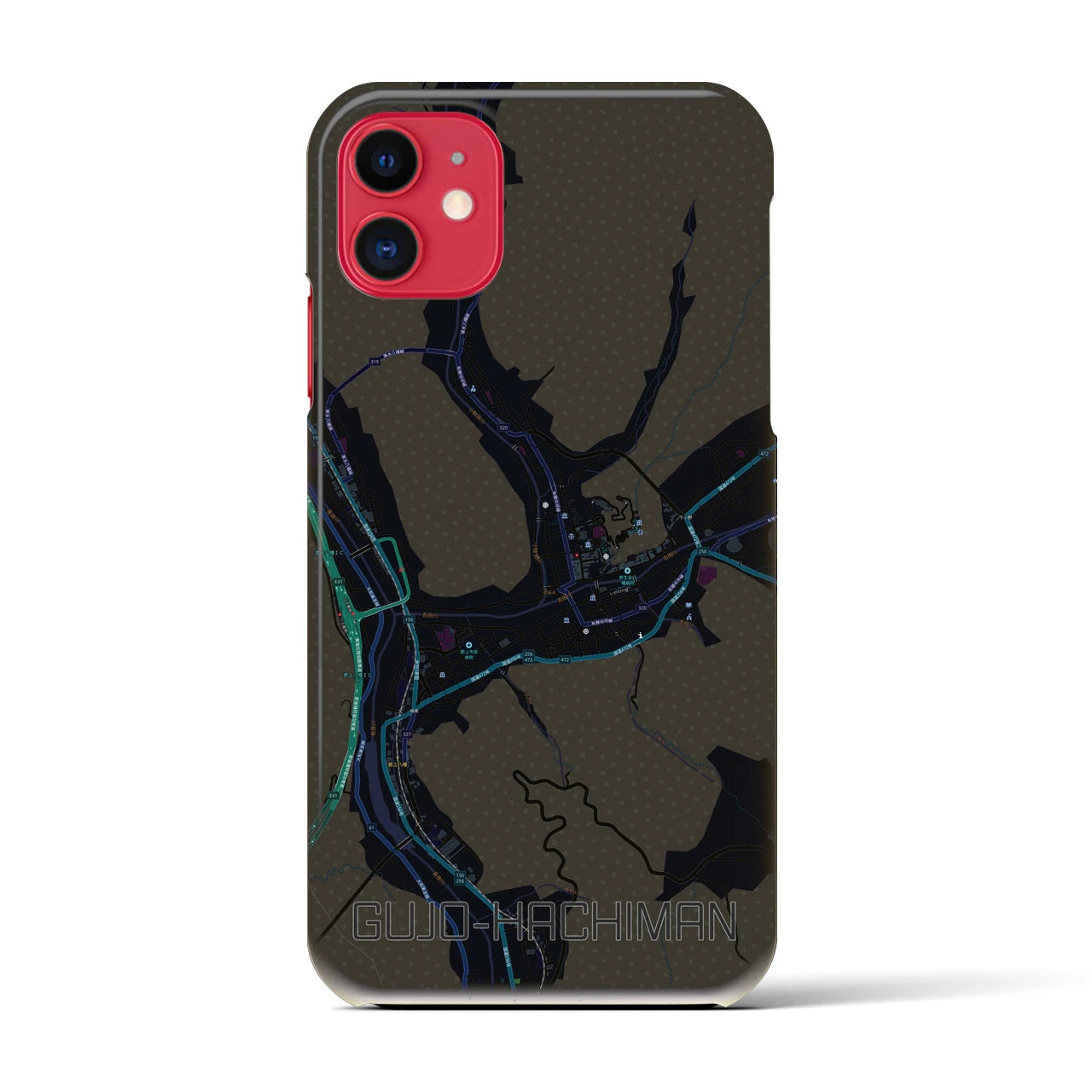 【郡上八幡(岐阜県)】地図柄iPhoneケース(バックカバータイプ)