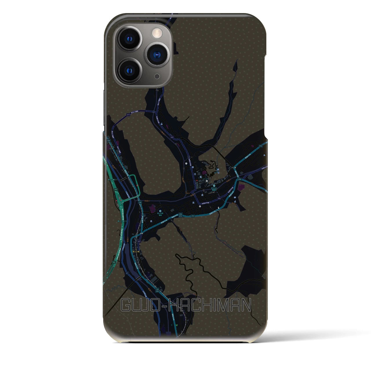 【郡上八幡(岐阜県)】地図柄iPhoneケース(バックカバータイプ)