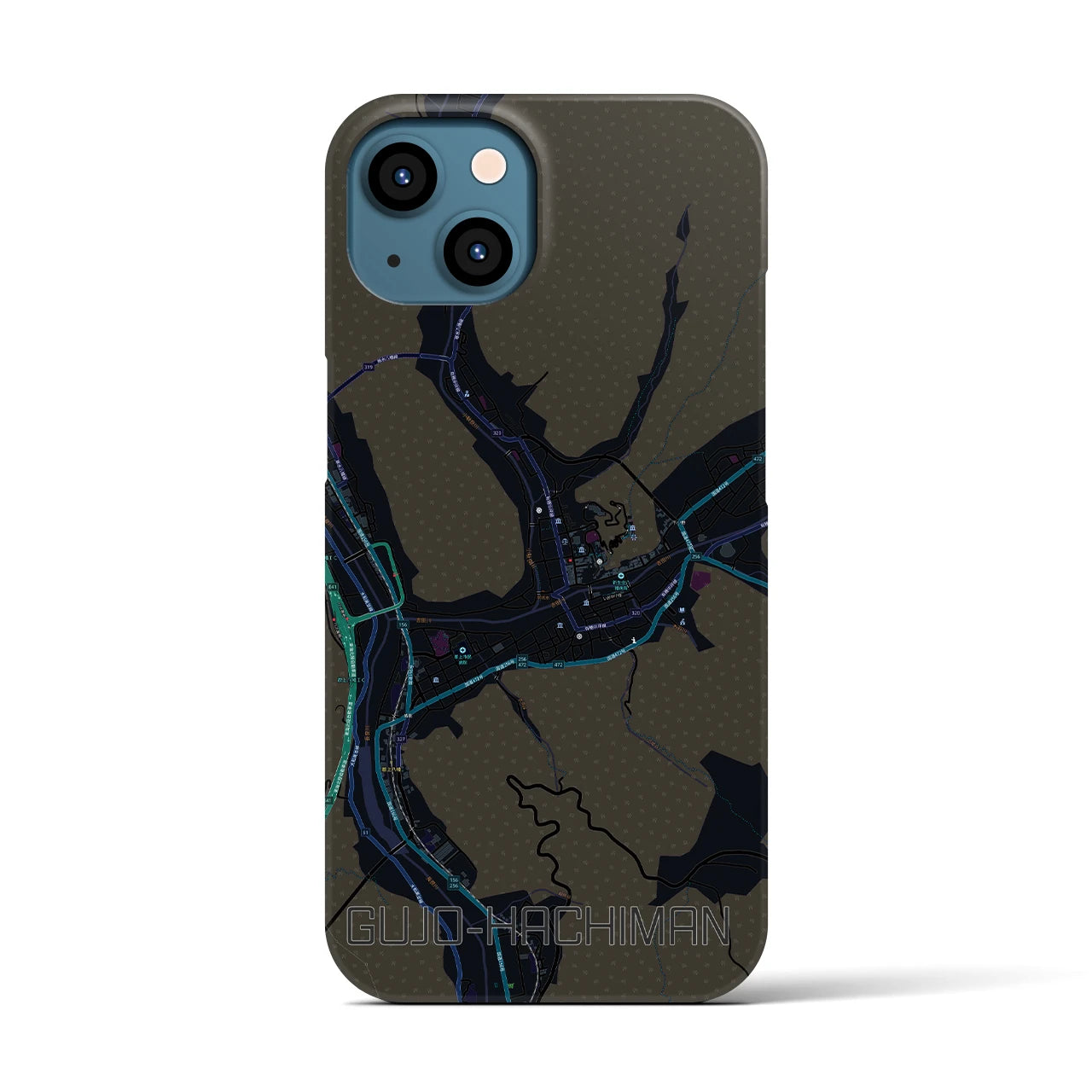 【郡上八幡(岐阜県)】地図柄iPhoneケース(バックカバータイプ)