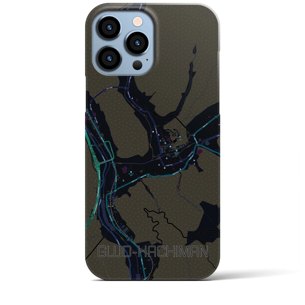 【郡上八幡(岐阜県)】地図柄iPhoneケース(バックカバータイプ)