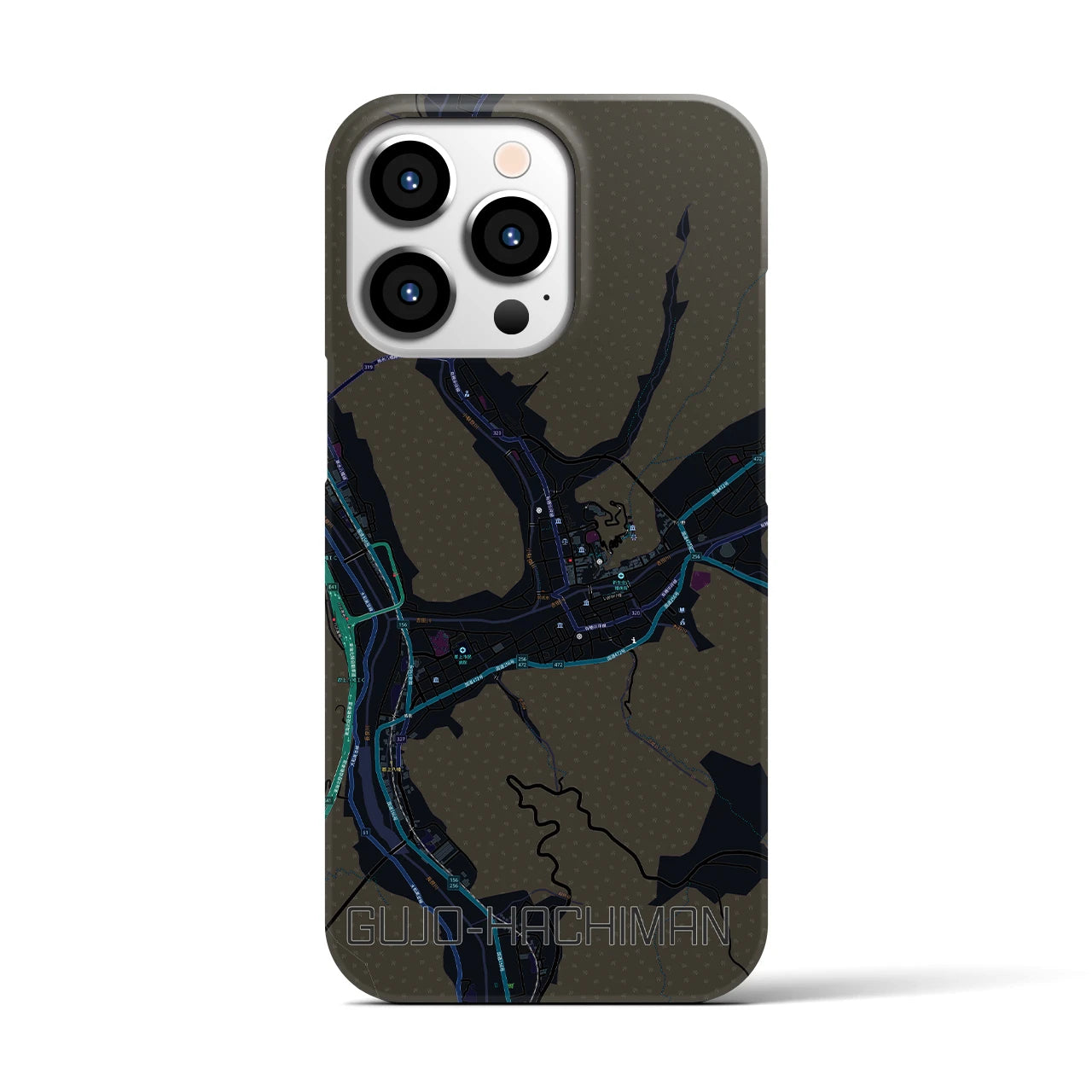 【郡上八幡(岐阜県)】地図柄iPhoneケース(バックカバータイプ)