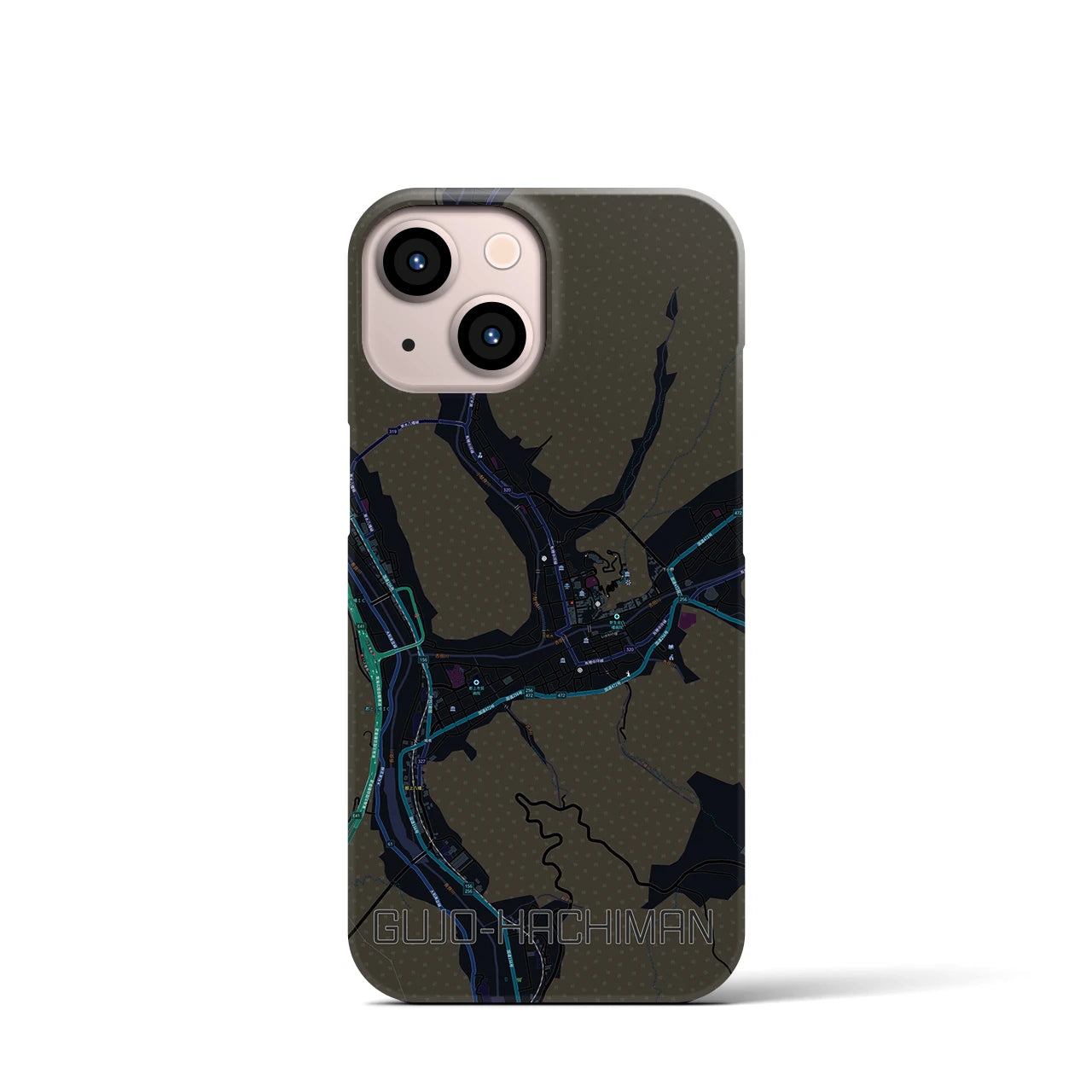 【郡上八幡(岐阜県)】地図柄iPhoneケース(バックカバータイプ)