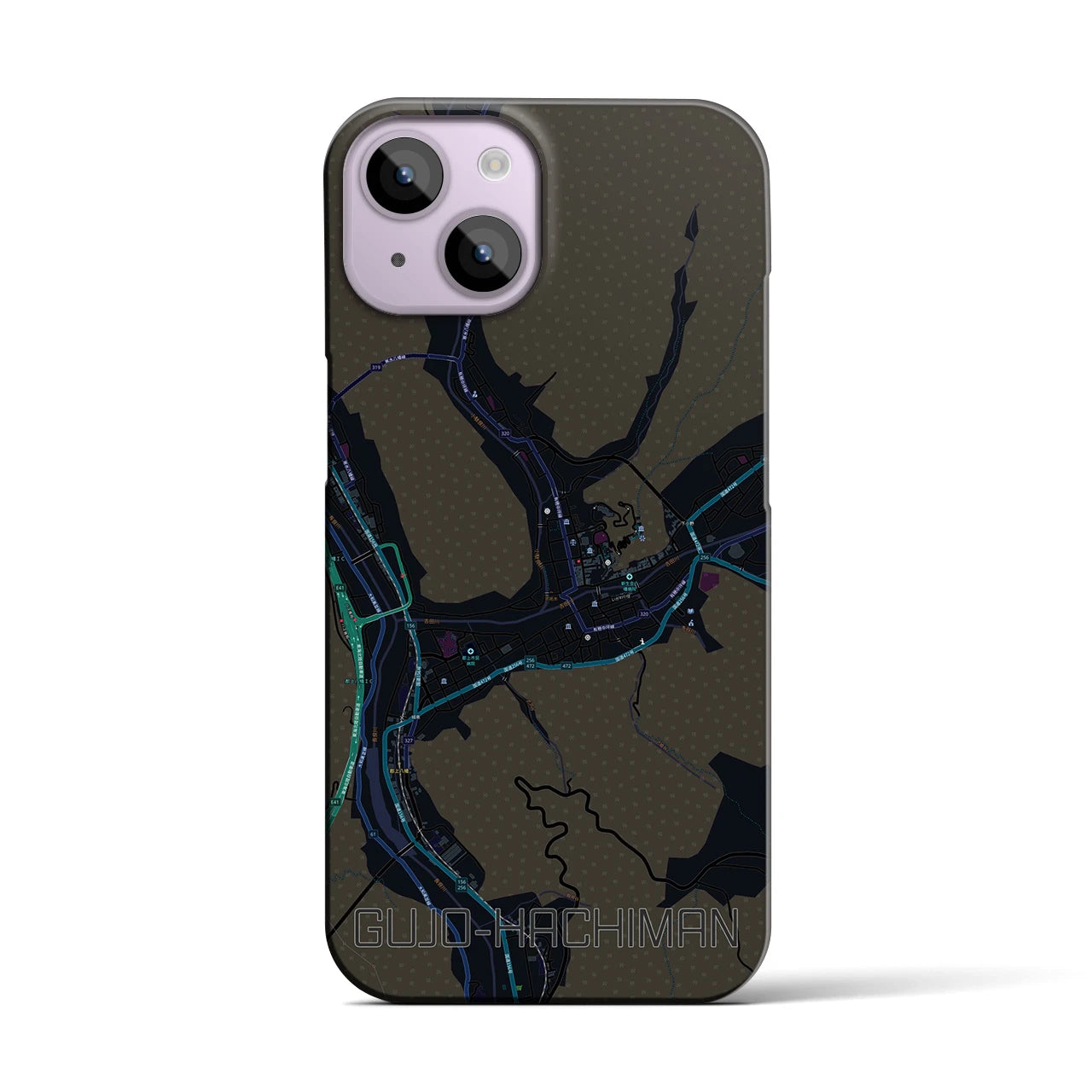 【郡上八幡(岐阜県)】地図柄iPhoneケース(バックカバータイプ)