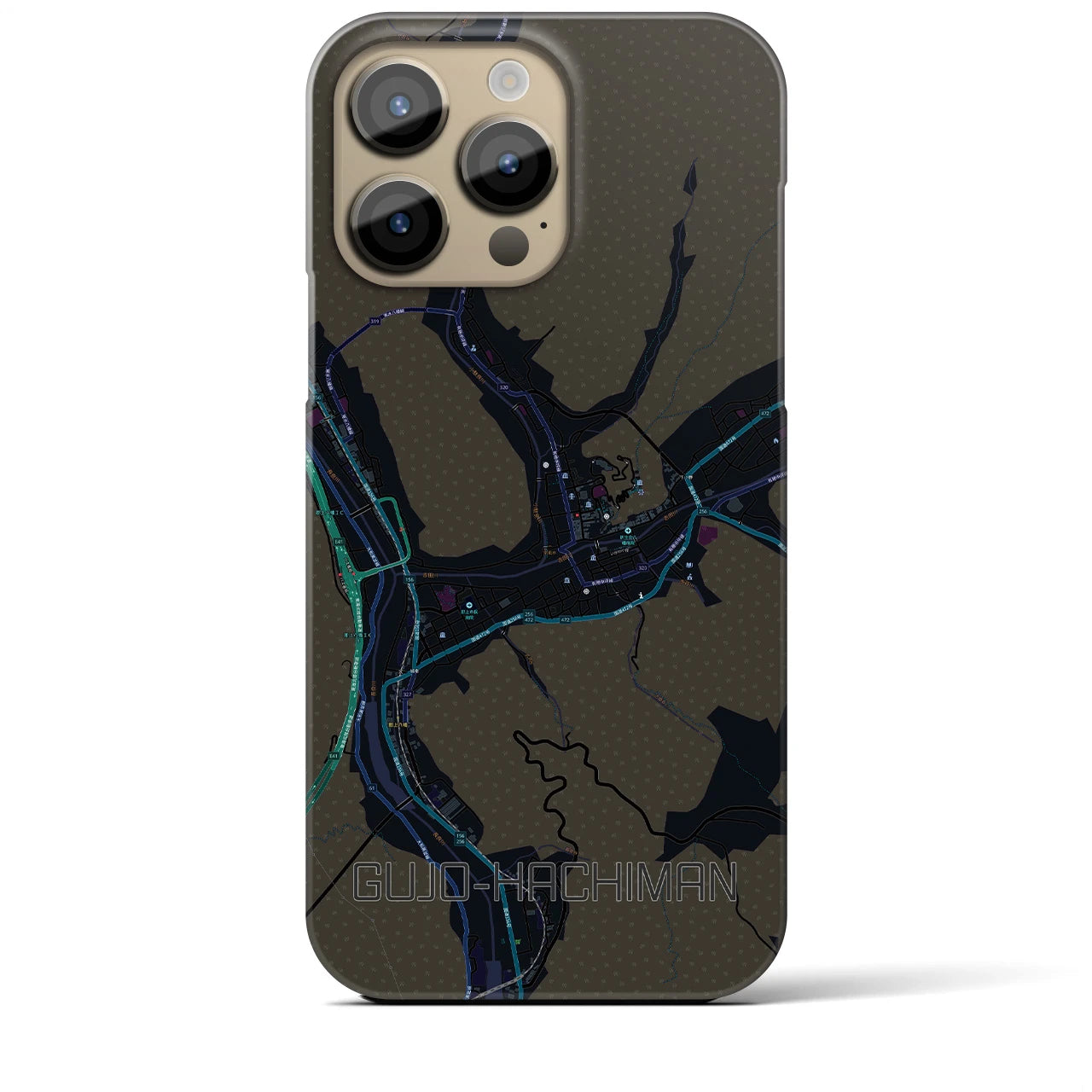 【郡上八幡(岐阜県)】地図柄iPhoneケース(バックカバータイプ)