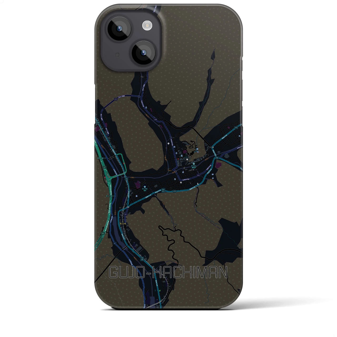 【郡上八幡(岐阜県)】地図柄iPhoneケース(バックカバータイプ)