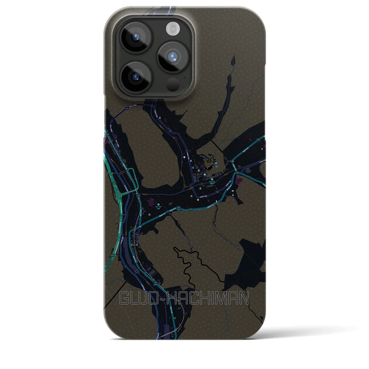 【郡上八幡(岐阜県)】地図柄iPhoneケース(バックカバータイプ)