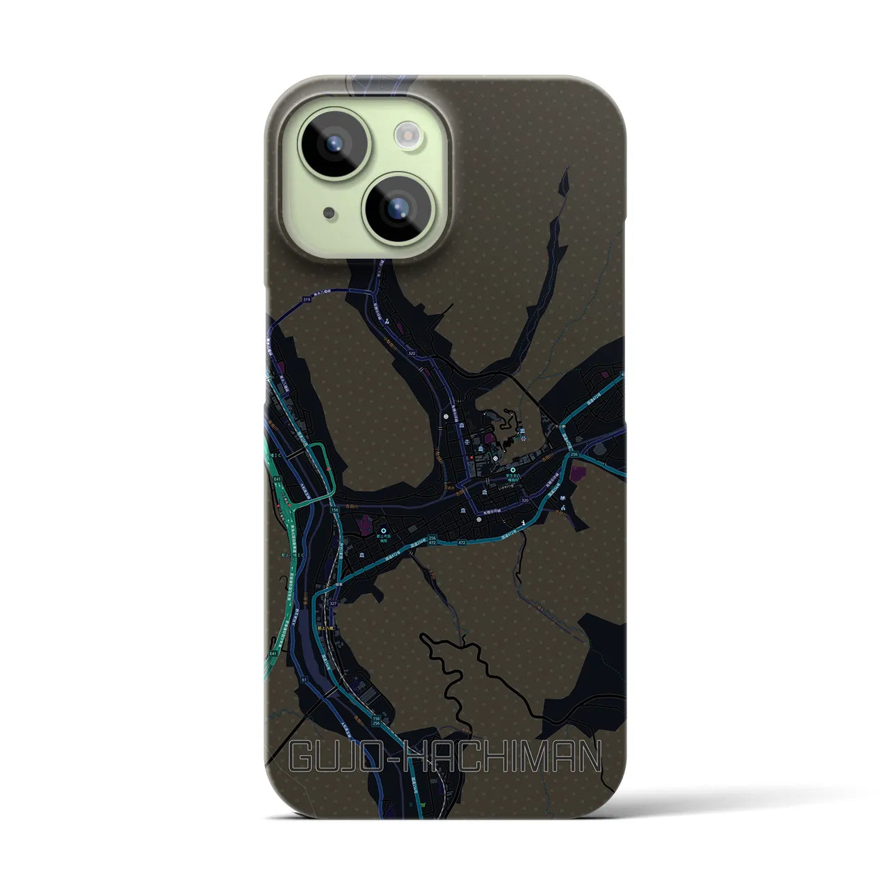 【郡上八幡(岐阜県)】地図柄iPhoneケース(バックカバータイプ)