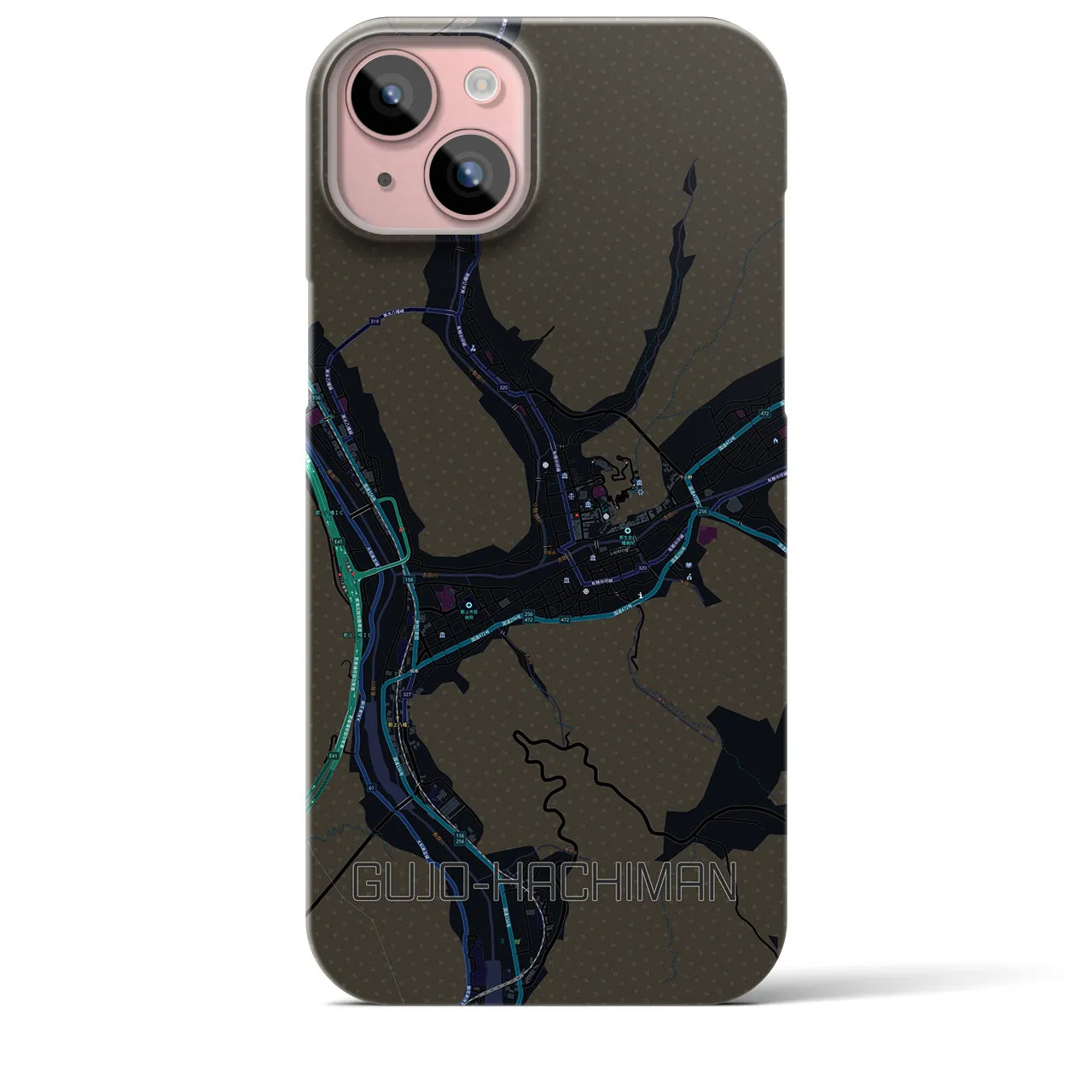 【郡上八幡(岐阜県)】地図柄iPhoneケース(バックカバータイプ)