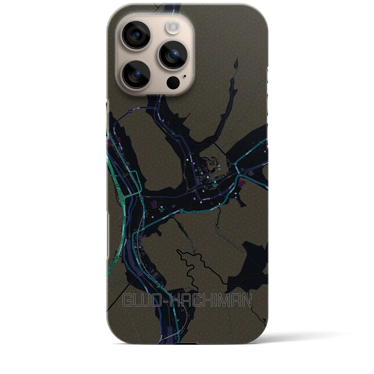 【郡上八幡(岐阜県)】地図柄iPhoneケース(バックカバータイプ)