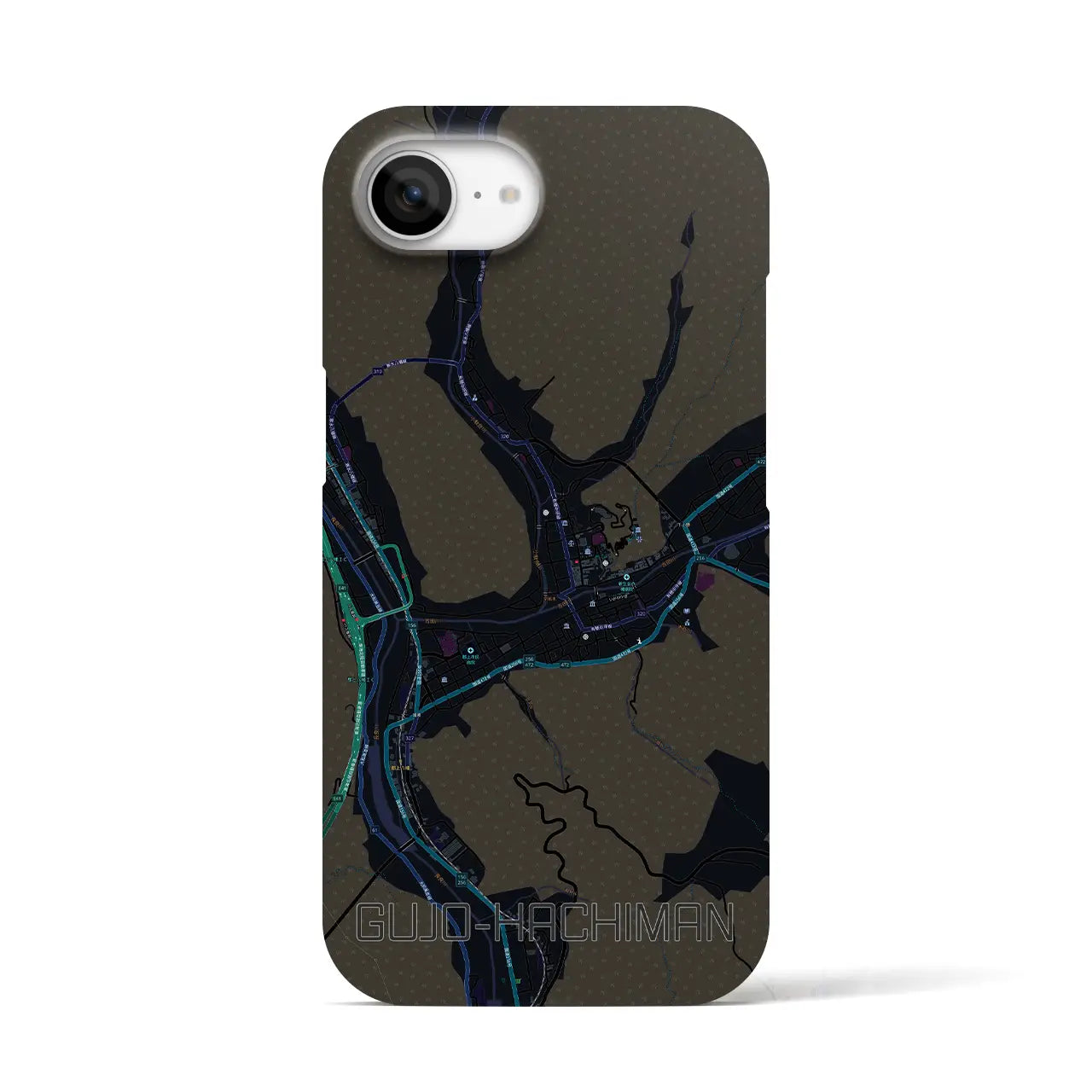 【郡上八幡(岐阜県)】地図柄iPhoneケース(バックカバータイプ)