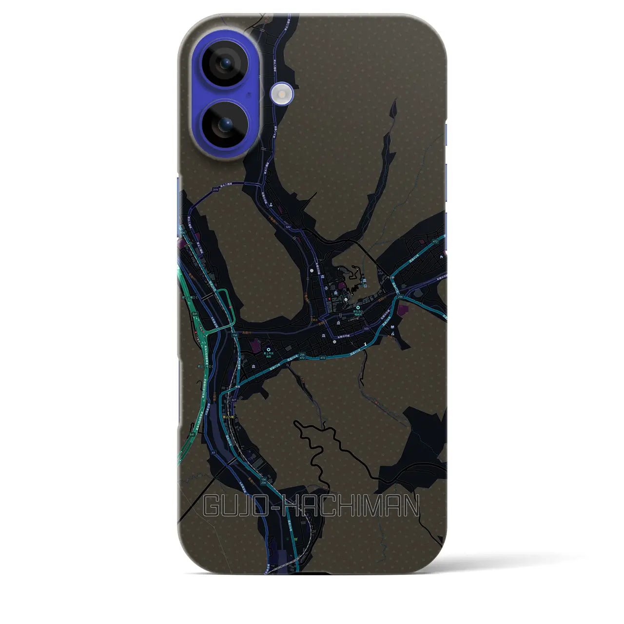 【郡上八幡(岐阜県)】地図柄iPhoneケース(バックカバータイプ)